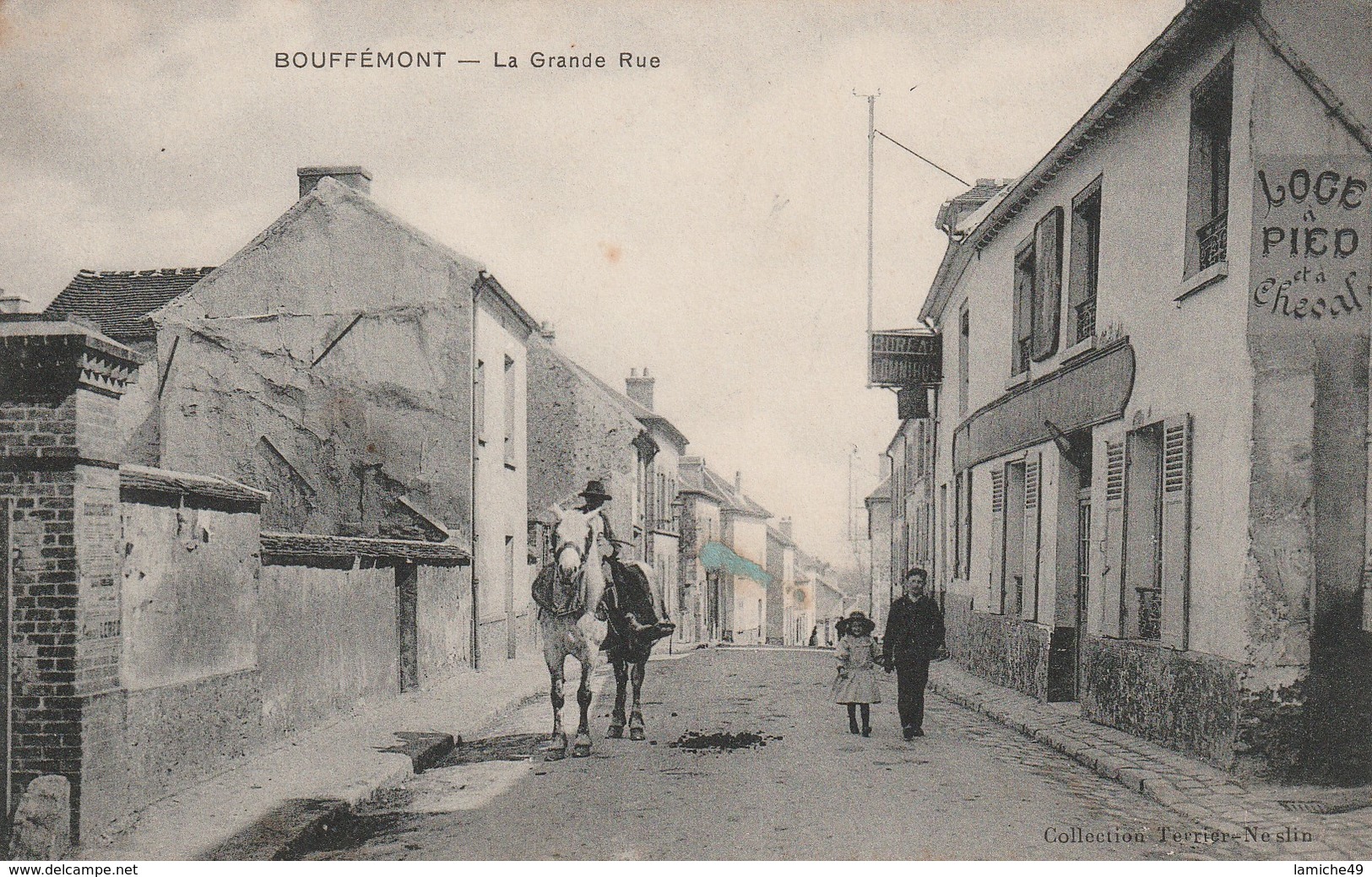 BOUFFEMONT LA GRANDE RUE (loge à Pied ) Circulée 1914 - Bouffémont