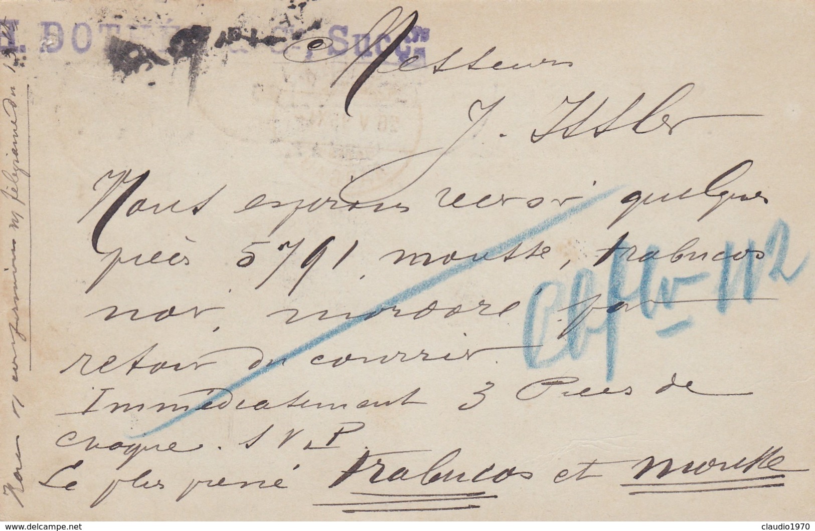 FRANCIA - INTERO POSTALE 10.C - PARIS  - AARGAU ( SUISSE ) - SVIZZERA - 1876-1898 Sage (Type II)