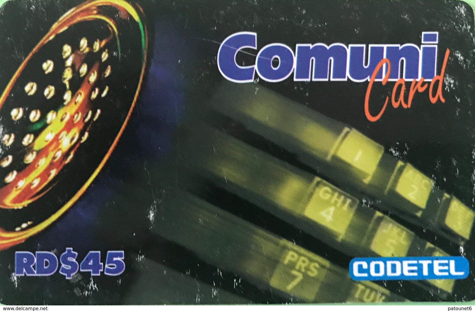 DOMINICAINE  -  Prepaid  - Comuni-Card - Codetel -  RD$45 - Dominik. Republik