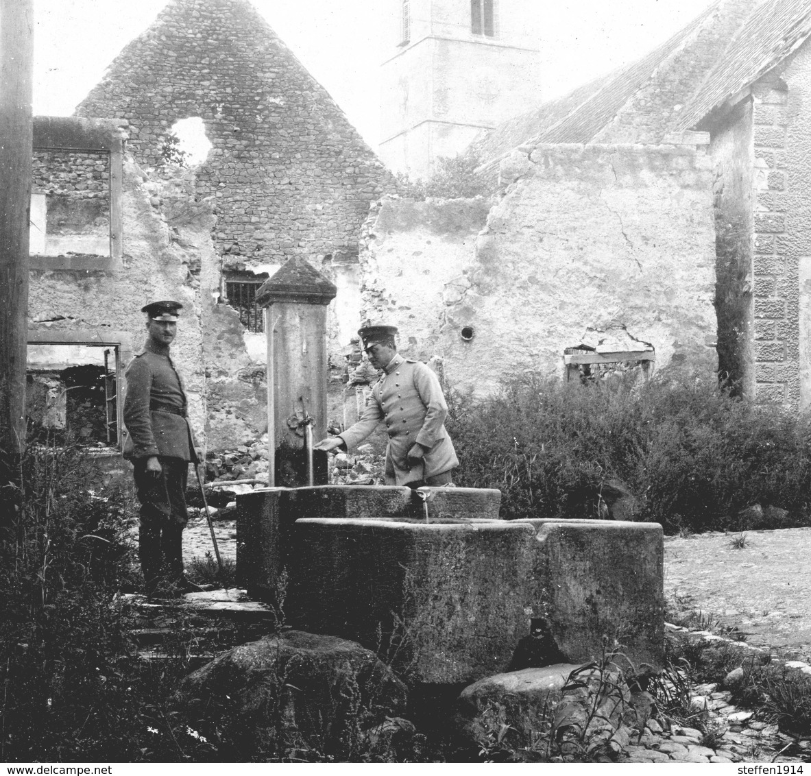 RP - Photo -Brunnen  Wattweiler Uffholz Vogesen Les Vosges   WWI WWI  - Photo Allemande    1914-1918 - Autres & Non Classés