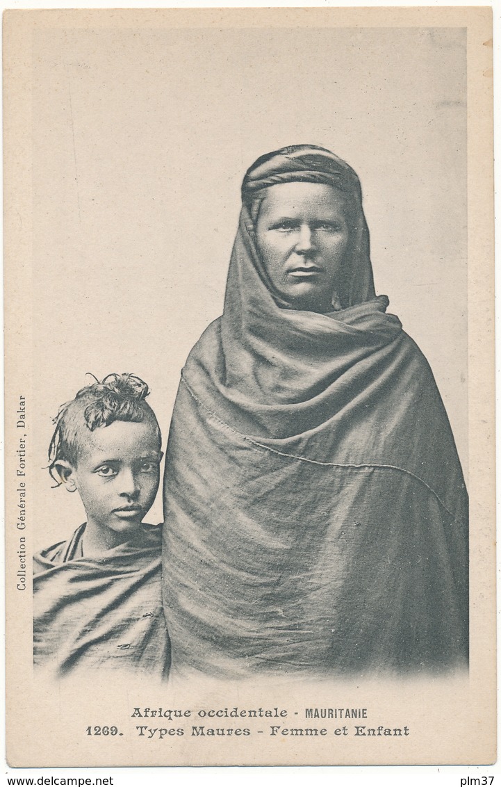 MAURITANIE -  Types Maures, Femme Et Enfant - Fortier, Dakar - Mauretanien