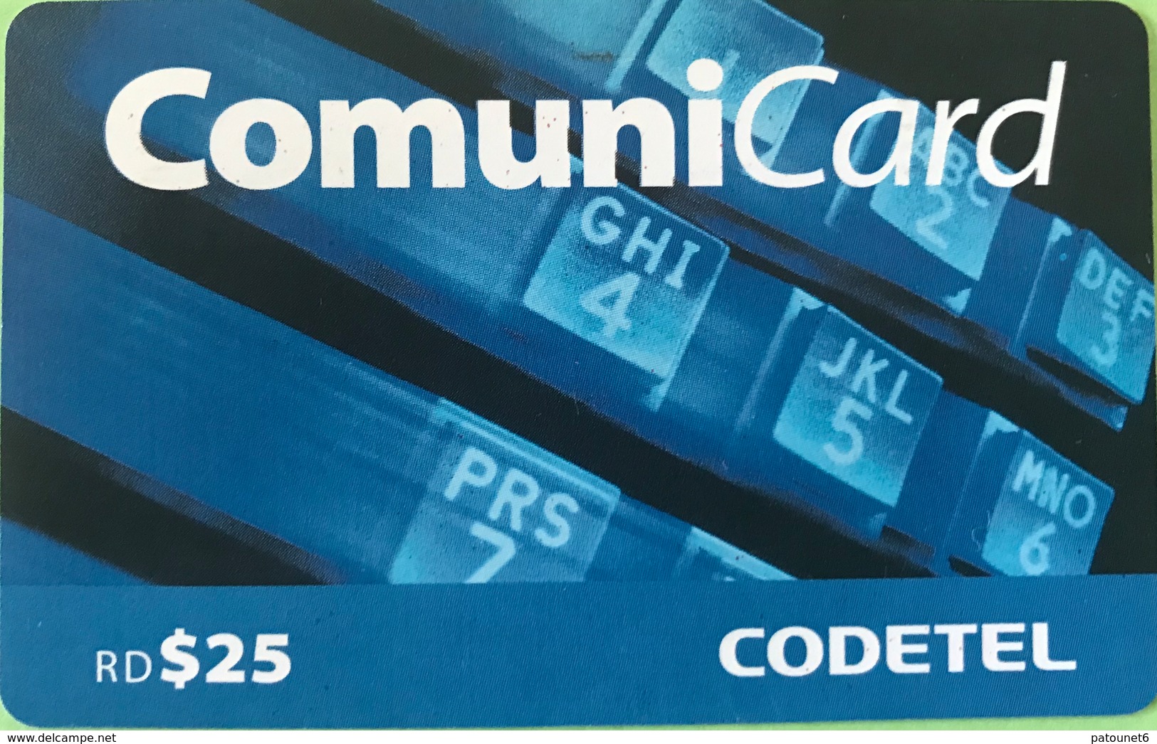 DOMINICAINE  -  Prepaid  - ComuniCard - Codetel  - RD$25 - Dominicaanse Republiek