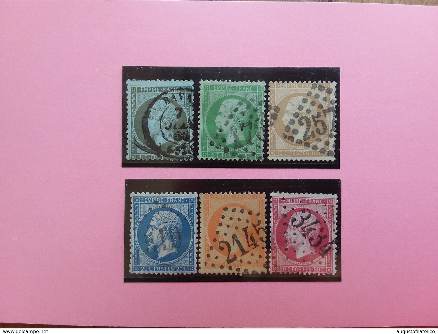 FRANCIA 1850/60 - Secondo Impero Nn. 19/24 Timbrati + Spese Postali - 1853-1860 Napoleone III