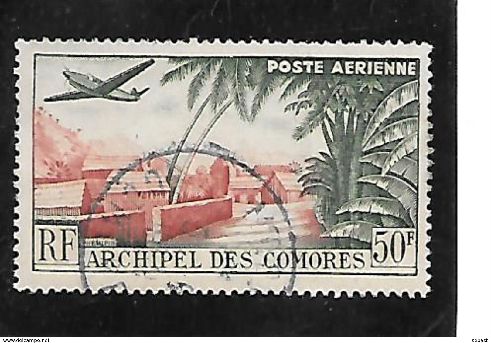 TIMBRE OBLITERE DES COMORES DE 1950 N° MICHEL 32 - Used Stamps