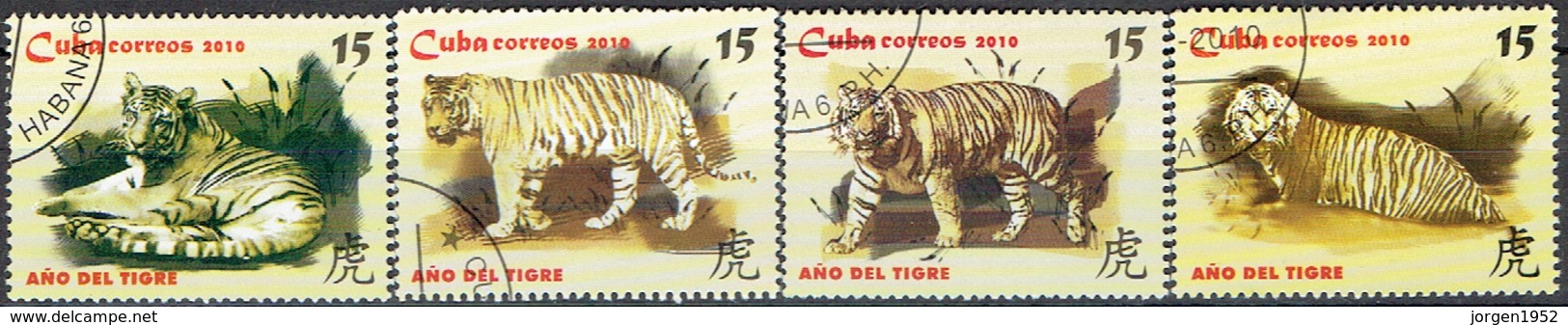 CUBA # FROM 2010 STAMPWORLD 5346-49 - Usati