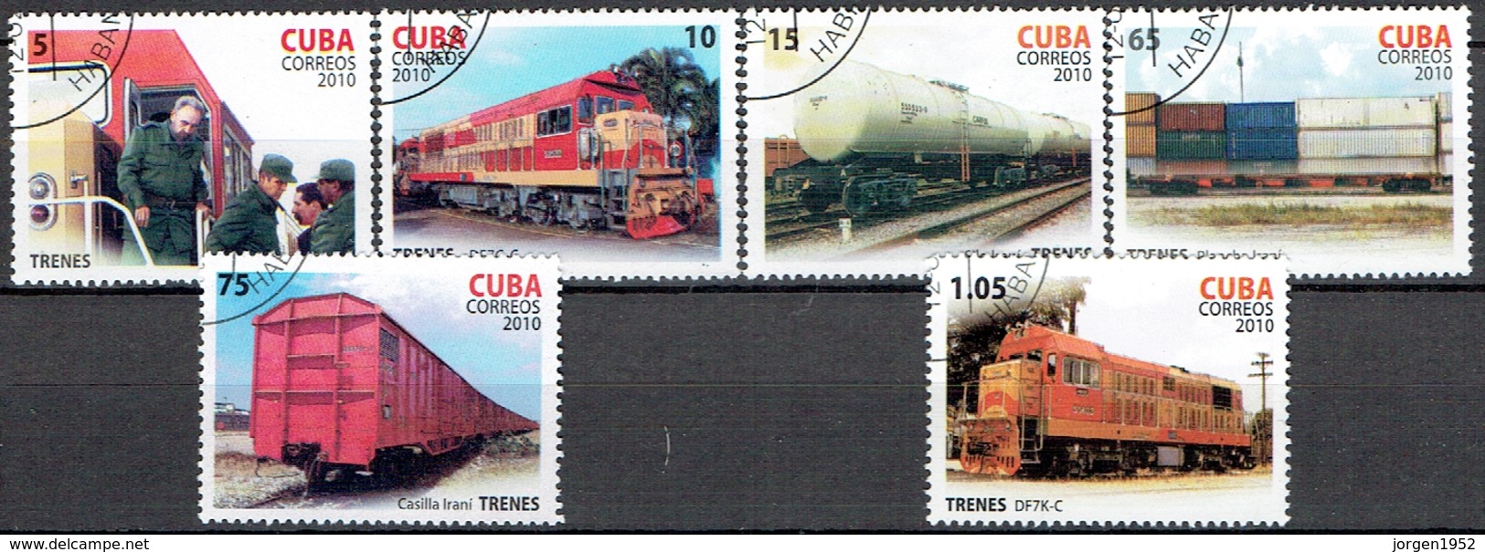 CUBA # FROM 2010 STAMPWORLD 5353-58 - Gebruikt