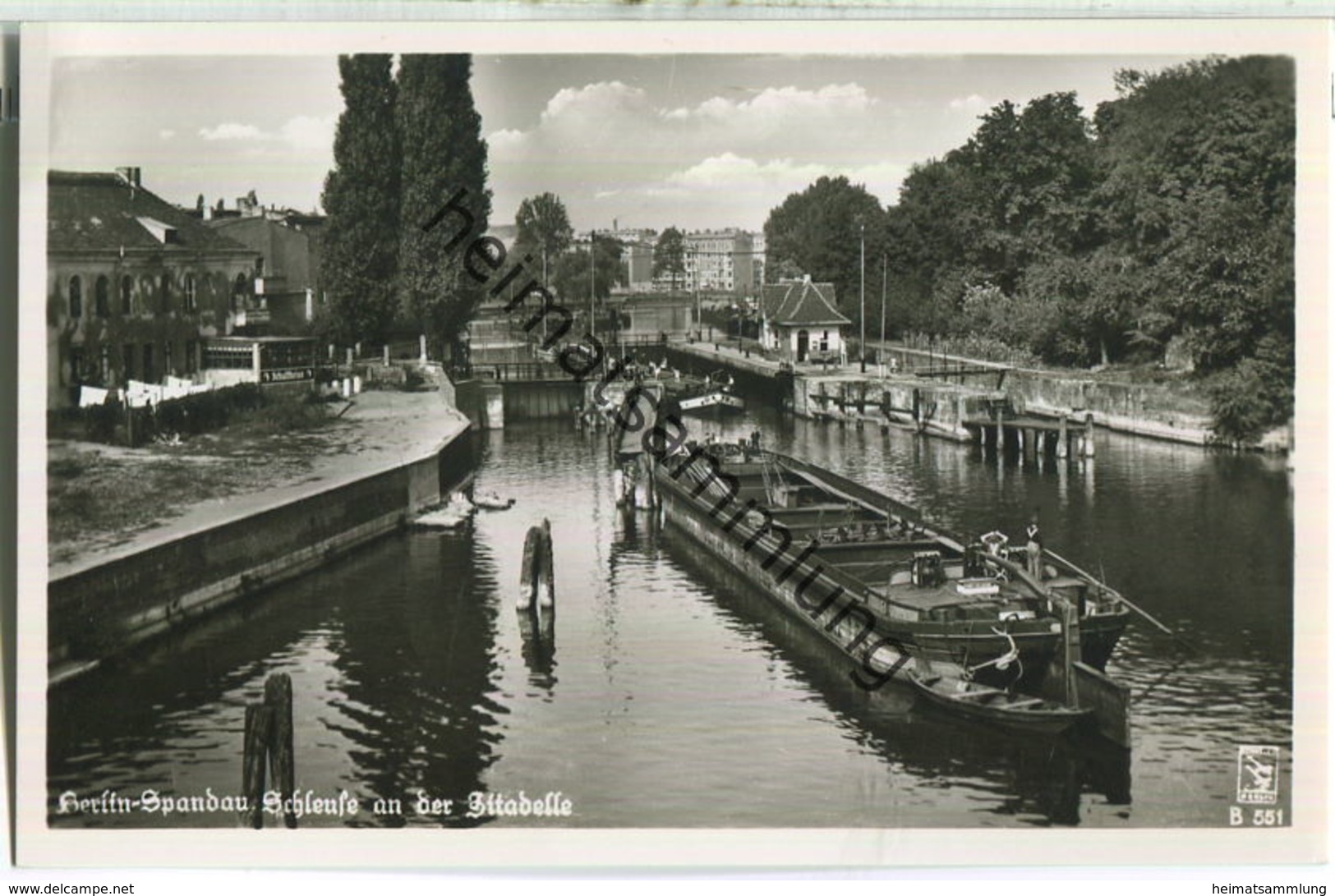 Berlin - Spandau - Schleuse An Der Zitadelle - Foto-Ansichtskarte - Verlag Klinke & Co. Berlin - Spandau