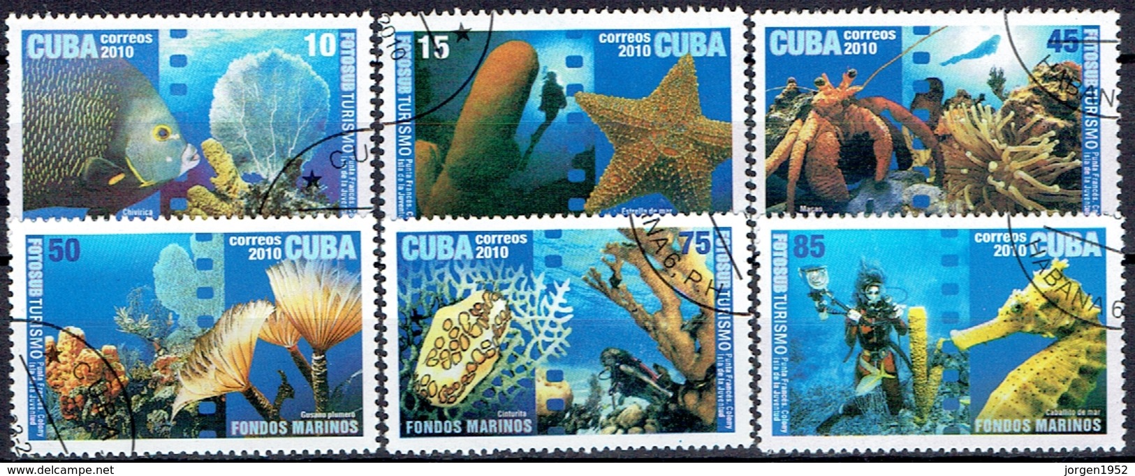 CUBA # FROM 2010 STAMPWORLD 5370-75 - Usati