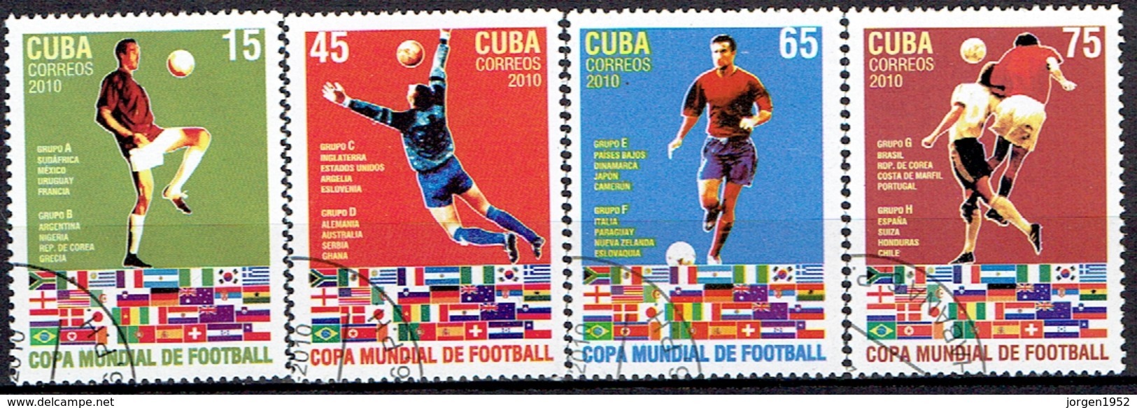 CUBA # FROM 2010 STAMPWORLD 5387-90 - Usati