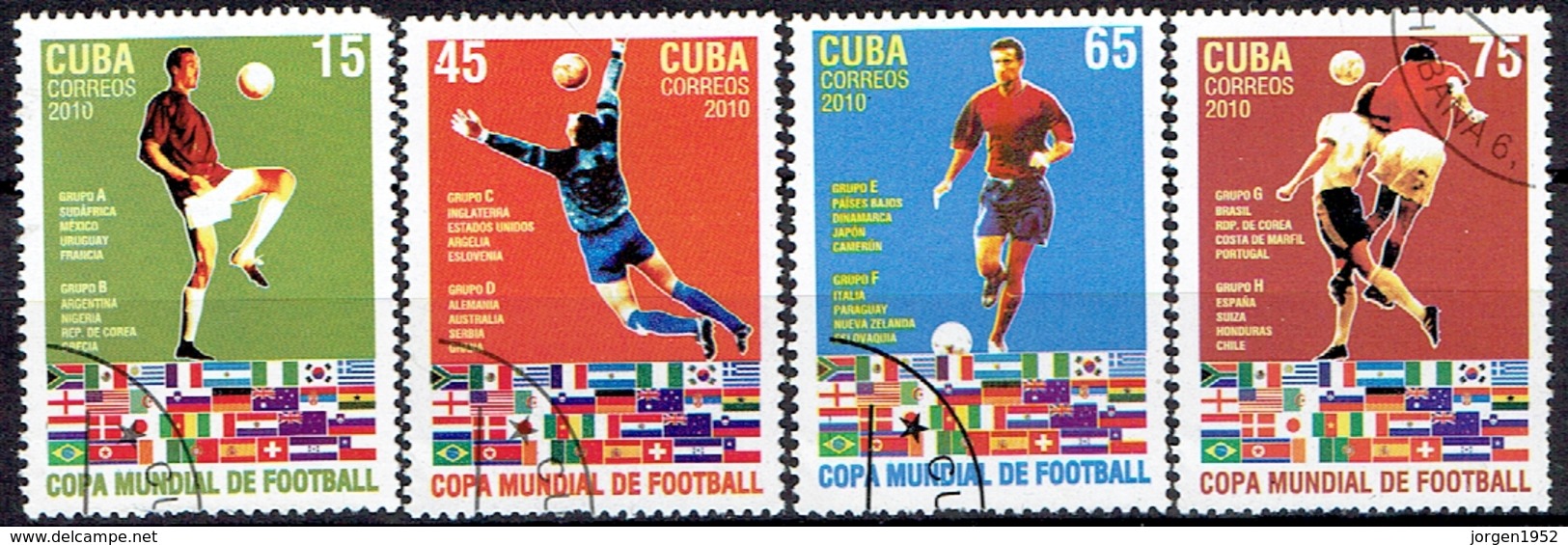 CUBA # FROM 2010 STAMPWORLD 5387-90 - Used Stamps