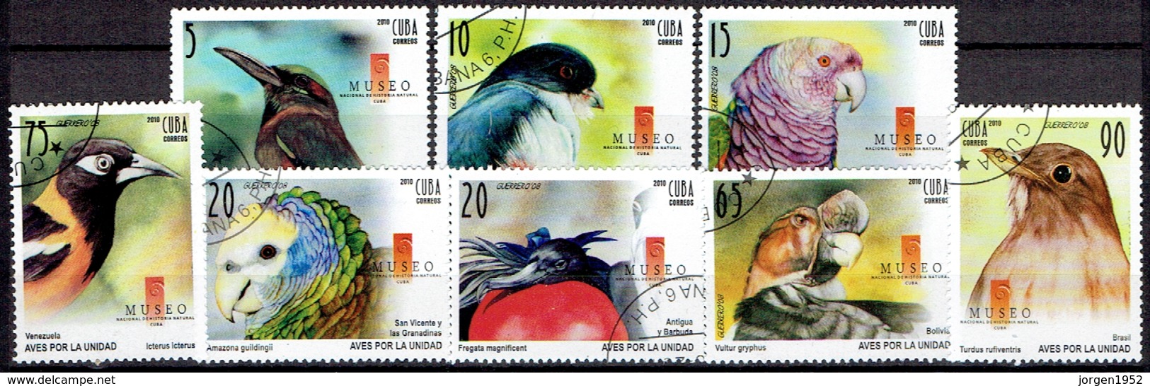CUBA # FROM 2010 STAMPWORLD 5427-34 - Used Stamps