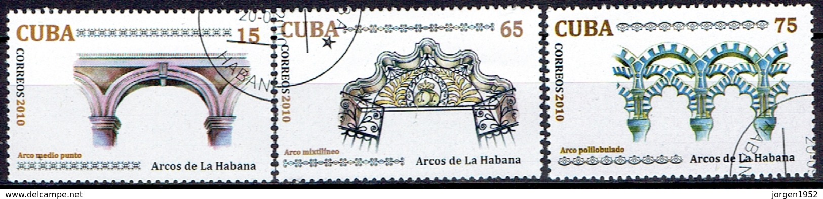 CUBA # FROM 2010 STAMPWORLD 5453-55 - Oblitérés