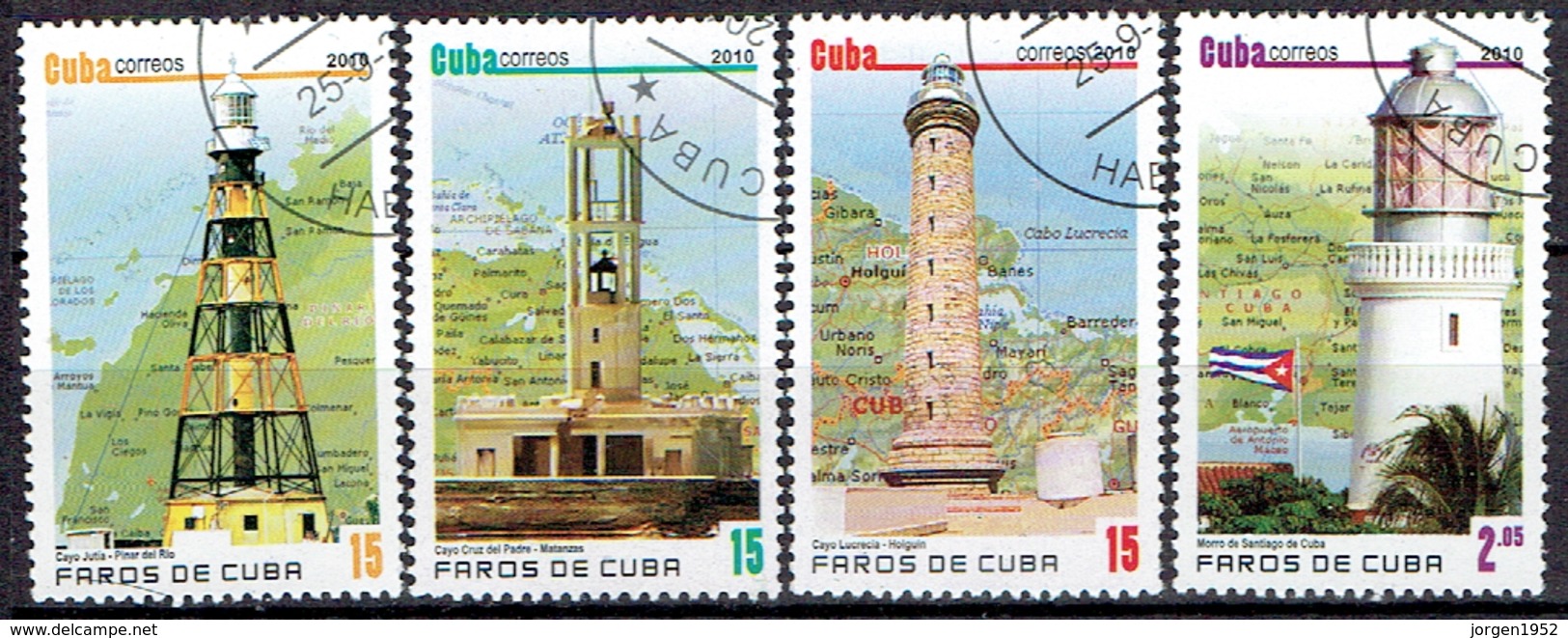 CUBA # FROM 2010 STAMPWORLD 5456-59 - Used Stamps