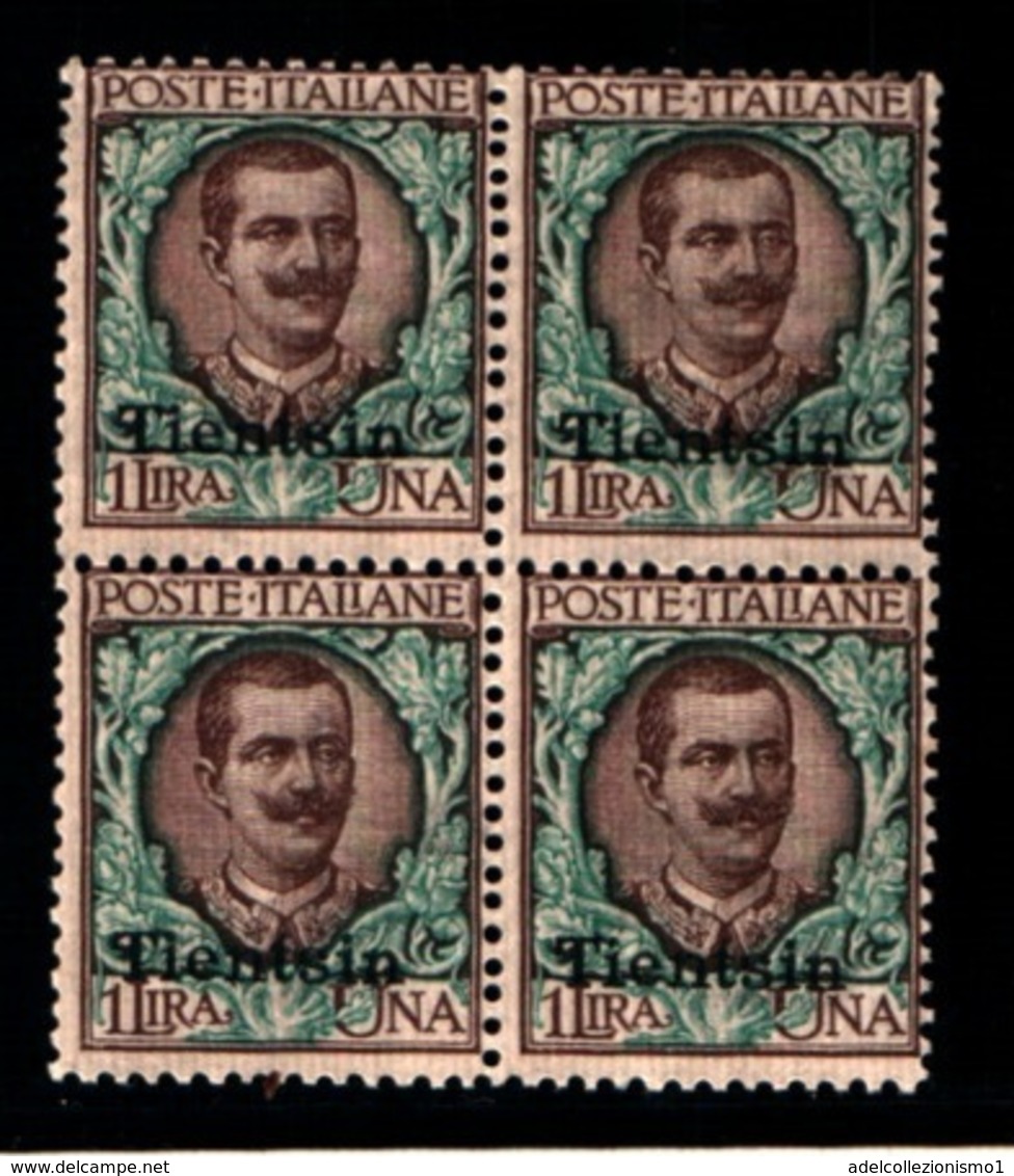 93497) ITALIA-QUARTINA DEL 1 L..Emissioni Ordinarie Soprastampate Tientsin - 1917  -MNH** - Tientsin