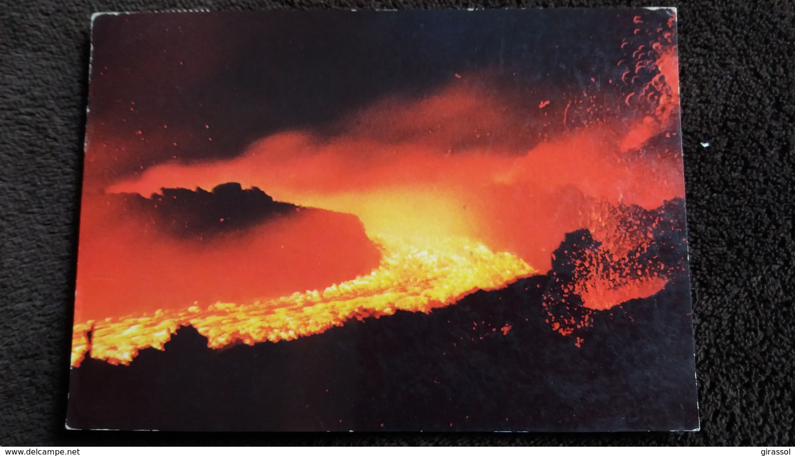 CPSM ETNA COULEE DE LAVE VOLCAN ACTIF ERUTPION  MULTIGRAF MG 508  1980 - Catastrophes