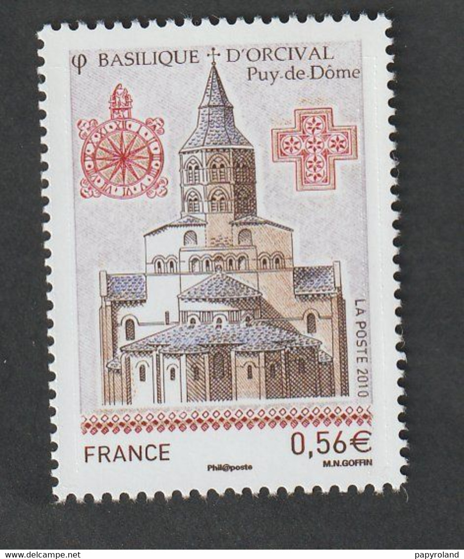 TIMBRE -  2010  -  Série Touristique , Basilique D'Orcival   -   N° 4446   -   " édifice"    Neuf Sans Charnière - Unused Stamps
