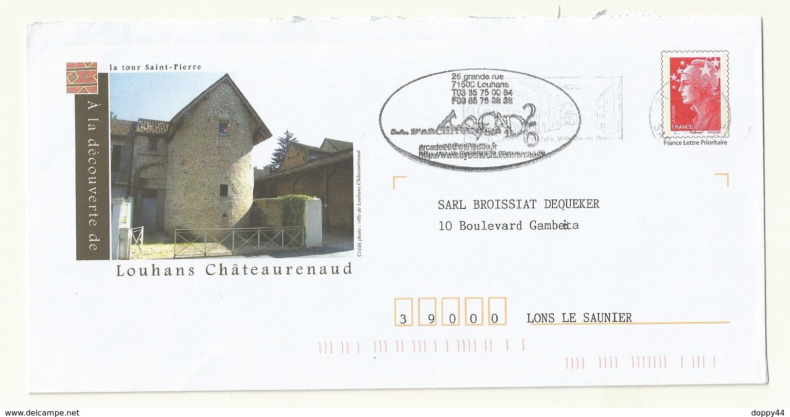 PAP BEAUJARD  REPIQUAGE  LOUHANS (71) LA TOUR SAINT PIERRE - Prêts-à-poster:Overprinting/Beaujard
