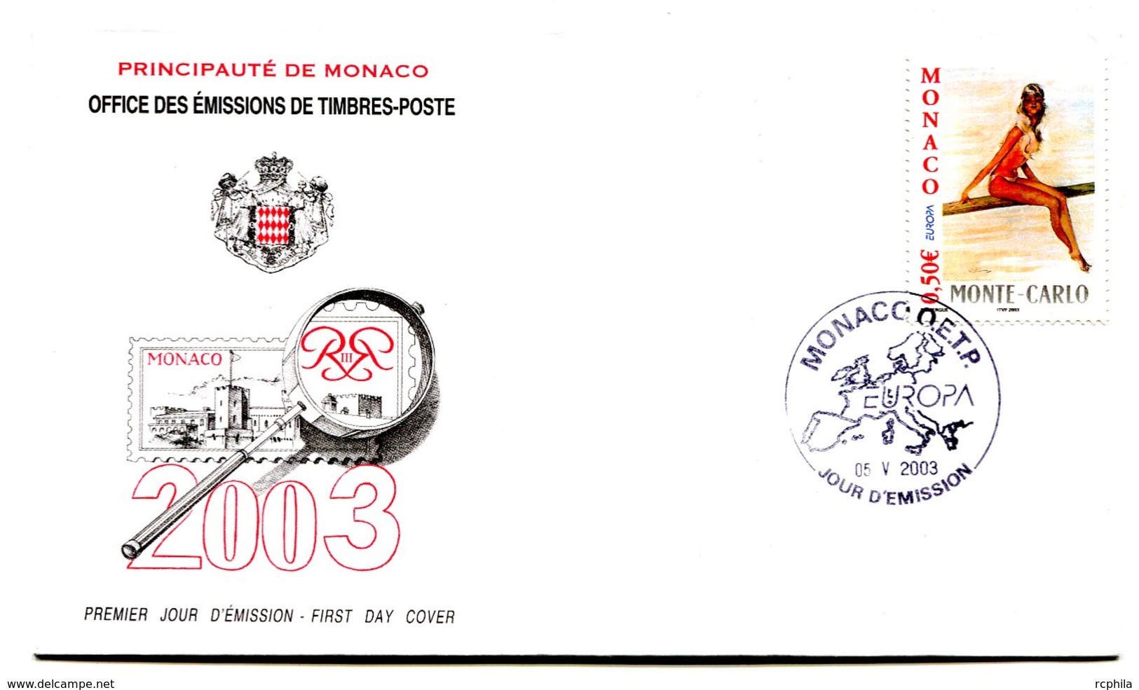 RC 16229 MONACO 2003 EUROPA FDC 1er JOUR TB - FDC