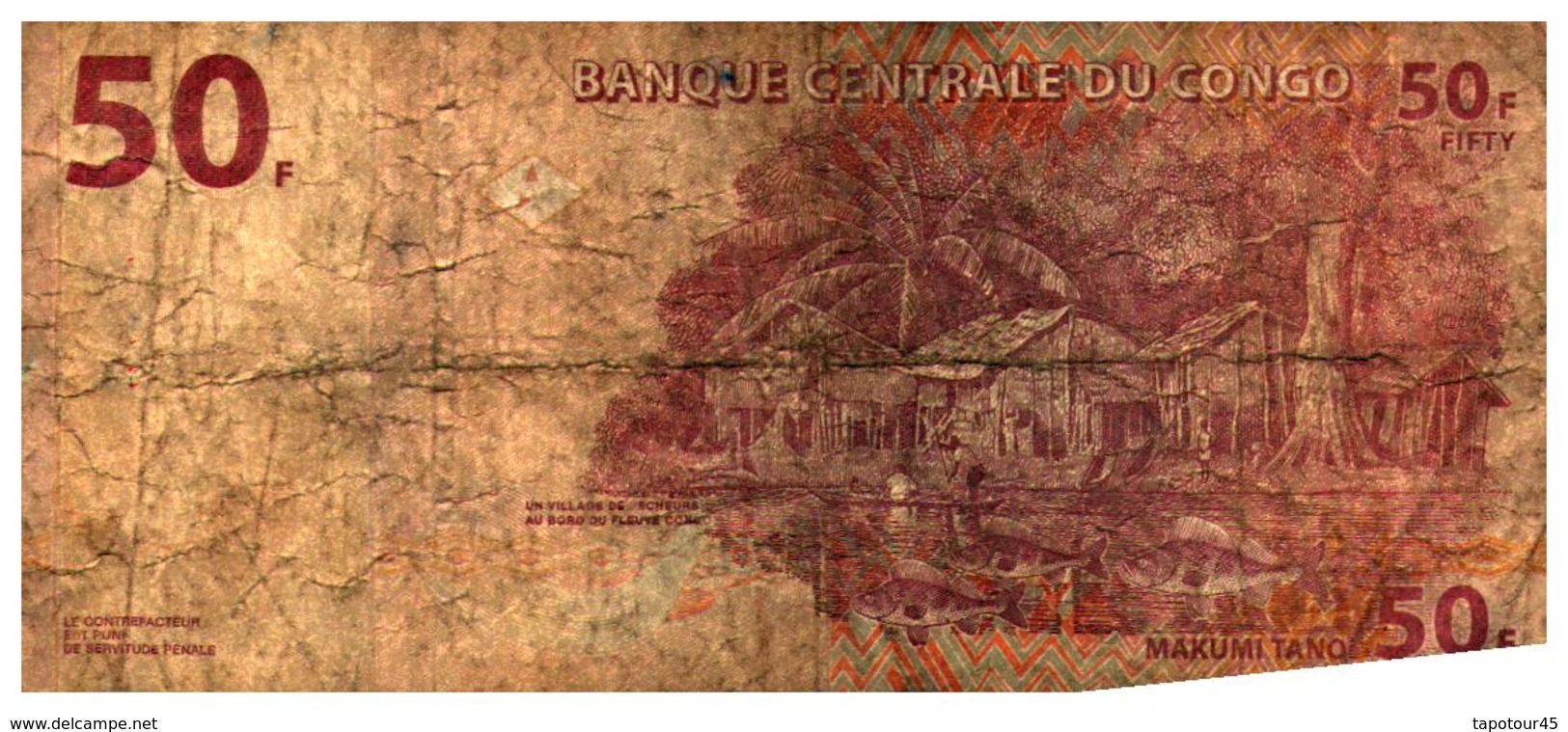 Billet > Congo  > 50 Francs - República Democrática Del Congo & Zaire