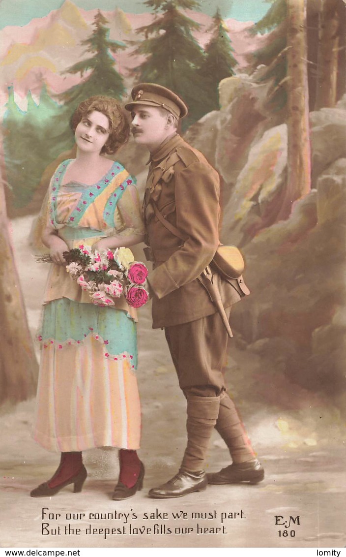 lot 16 cpa cartes patriotiques guerre 1914 1918 correspondance militaire soldat anglais poilus fiancée fiancé