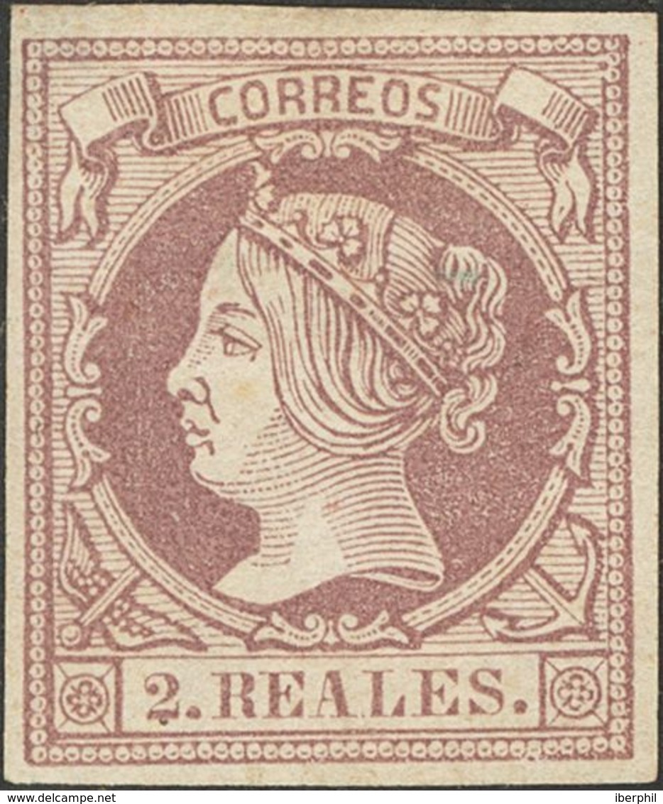 2 Reales Lila. MAGNIFICO. Cert. COMEX. - Other & Unclassified