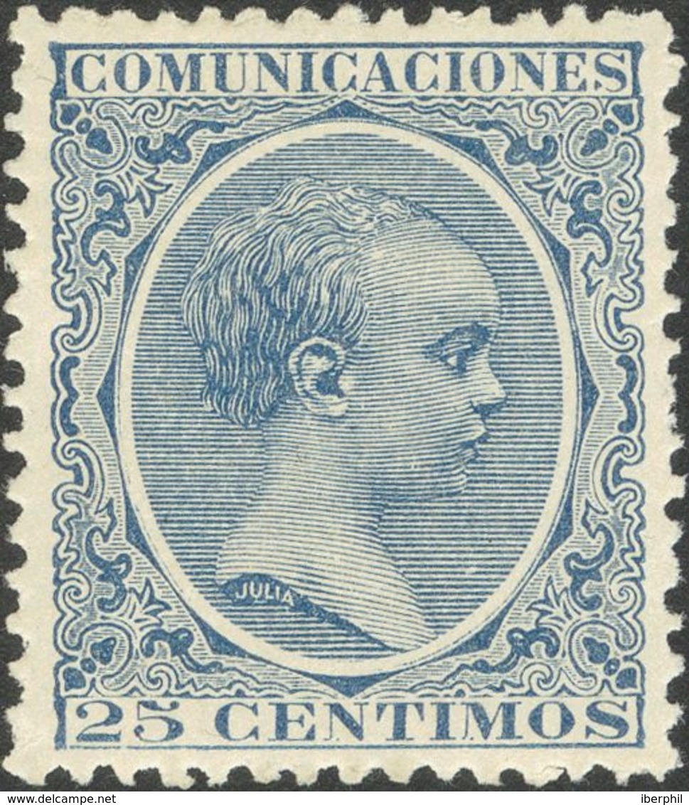 25 Cts Azul. Excelente Centraje. MAGNIFICO. - Other & Unclassified