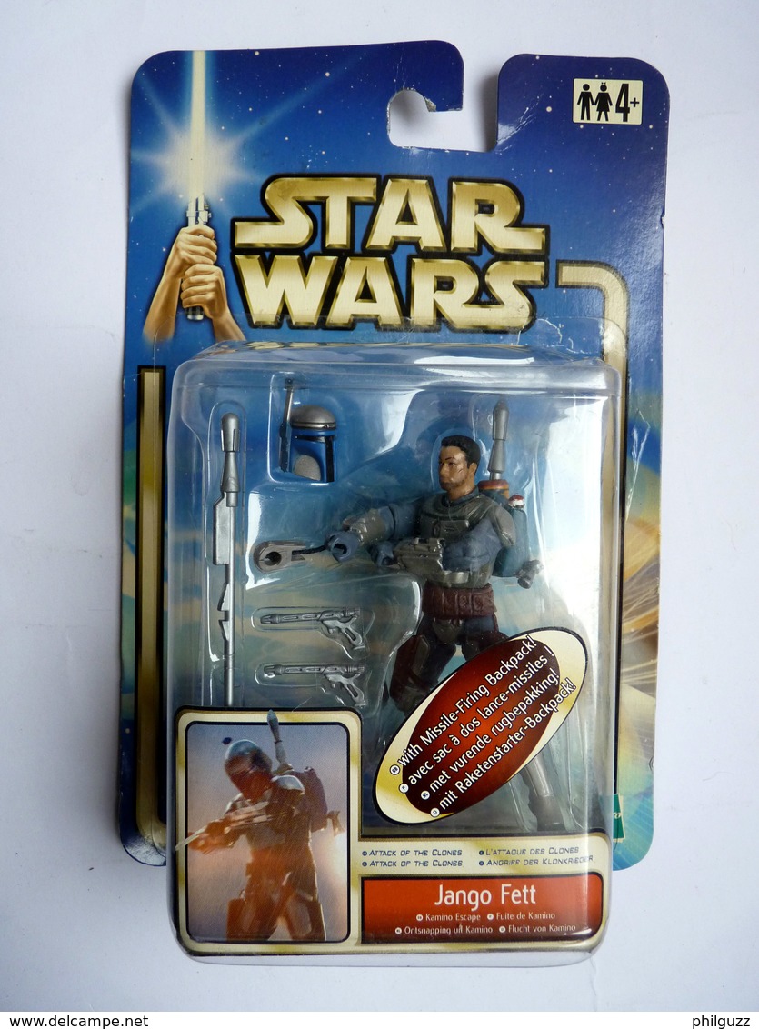 Figurine STAR WARS 2002 BLISTER ATTACK OF THE CLONE  JANGO FETT Evasion De Kamino (2)  Blister EU - Episodio II