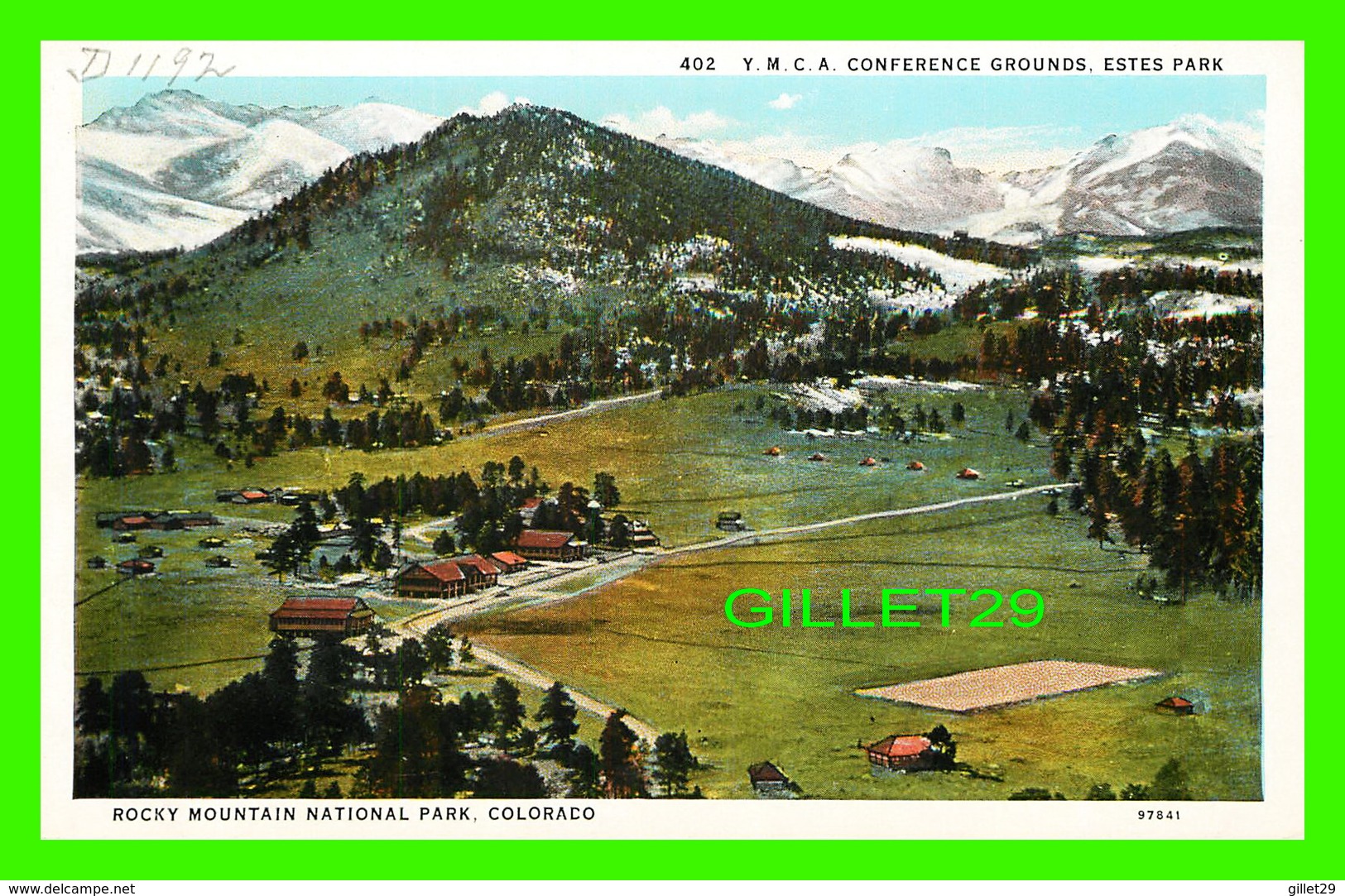 ESTES PARK, CO - Y. M. C. A. CONFERENCE GROUNDS - ESTES PARK-ROCKY MOUNTAIN - PUB. BY SANBORN SOUVENIR CO  - - Rocky Mountains