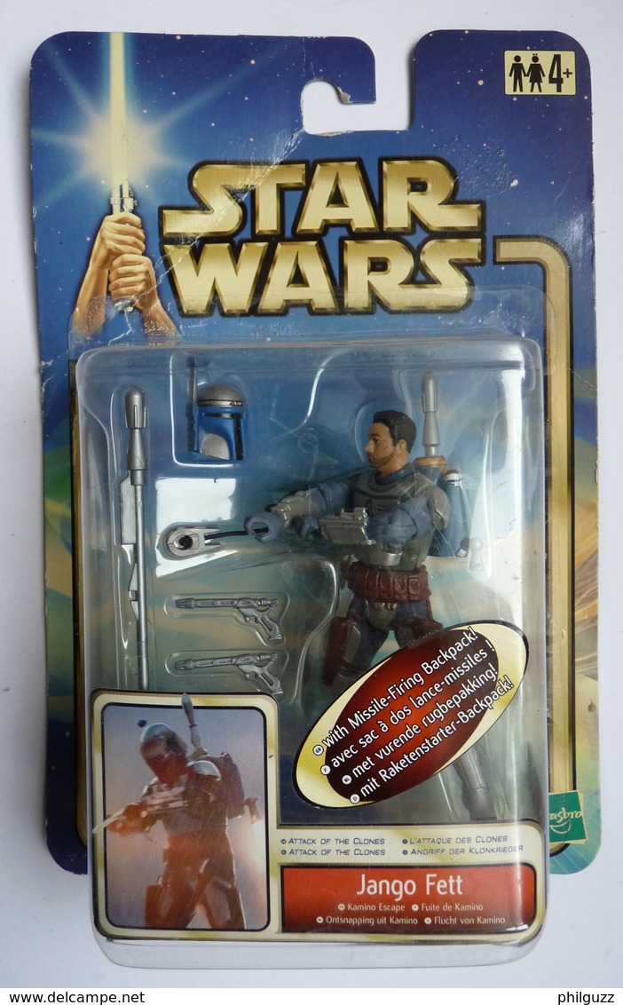 Figurine STAR WARS 2002 BLISTER ATTACK OF THE CLONE  JANGO FETT Evasion De Kamino (3)  Blister EU - Episode II