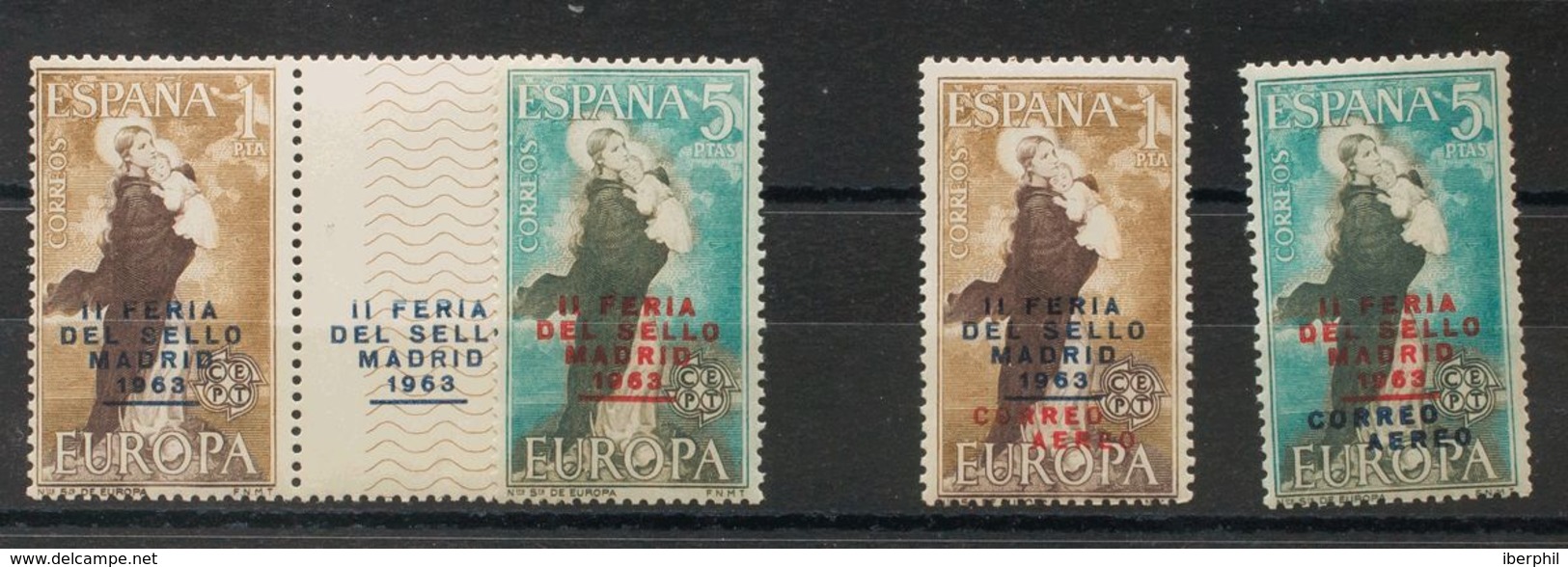 Dos Series Completas. Sobrecarga De Iniciativa Privada II FERIA / DEL SELLO / MADRID / 1963 (una Con CORREO AEREO). MAGN - Sonstige & Ohne Zuordnung