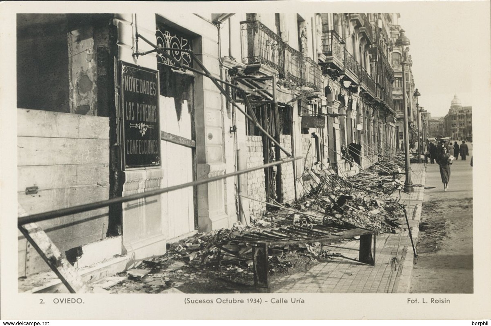 Conjunto De Veinte Tarjetas Postales Fotográficas De LOS SUCESOS DE OCTUBRE DE 1934 DE OVIEDO (fotografías L.Roisin), Re - Other & Unclassified