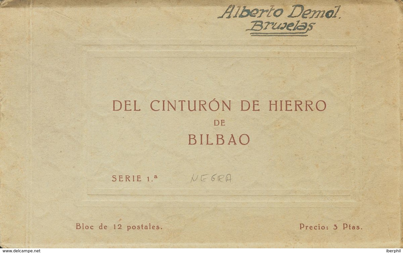 Juego Completo De Doce Tarjetas Postales Fotográficas. CINTURON DE HIERRO DE BILBAO (Serie I), Incluyendo El Carnet Comp - Sonstige & Ohne Zuordnung