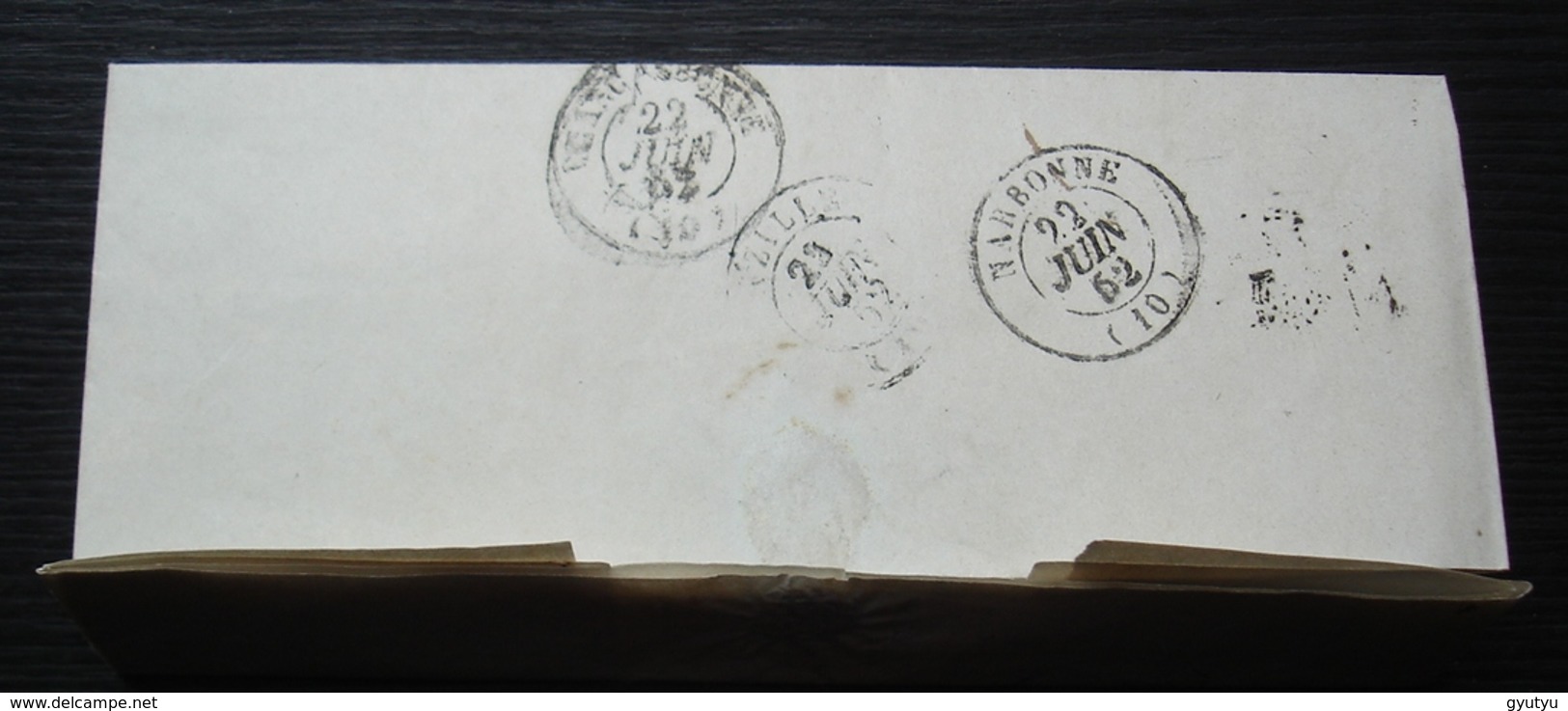 Cette 1852 Lettre Sans Timbre Et Taxée 25, Pour La Redorte, Par Azille (Aude) - 1849-1876: Periodo Classico
