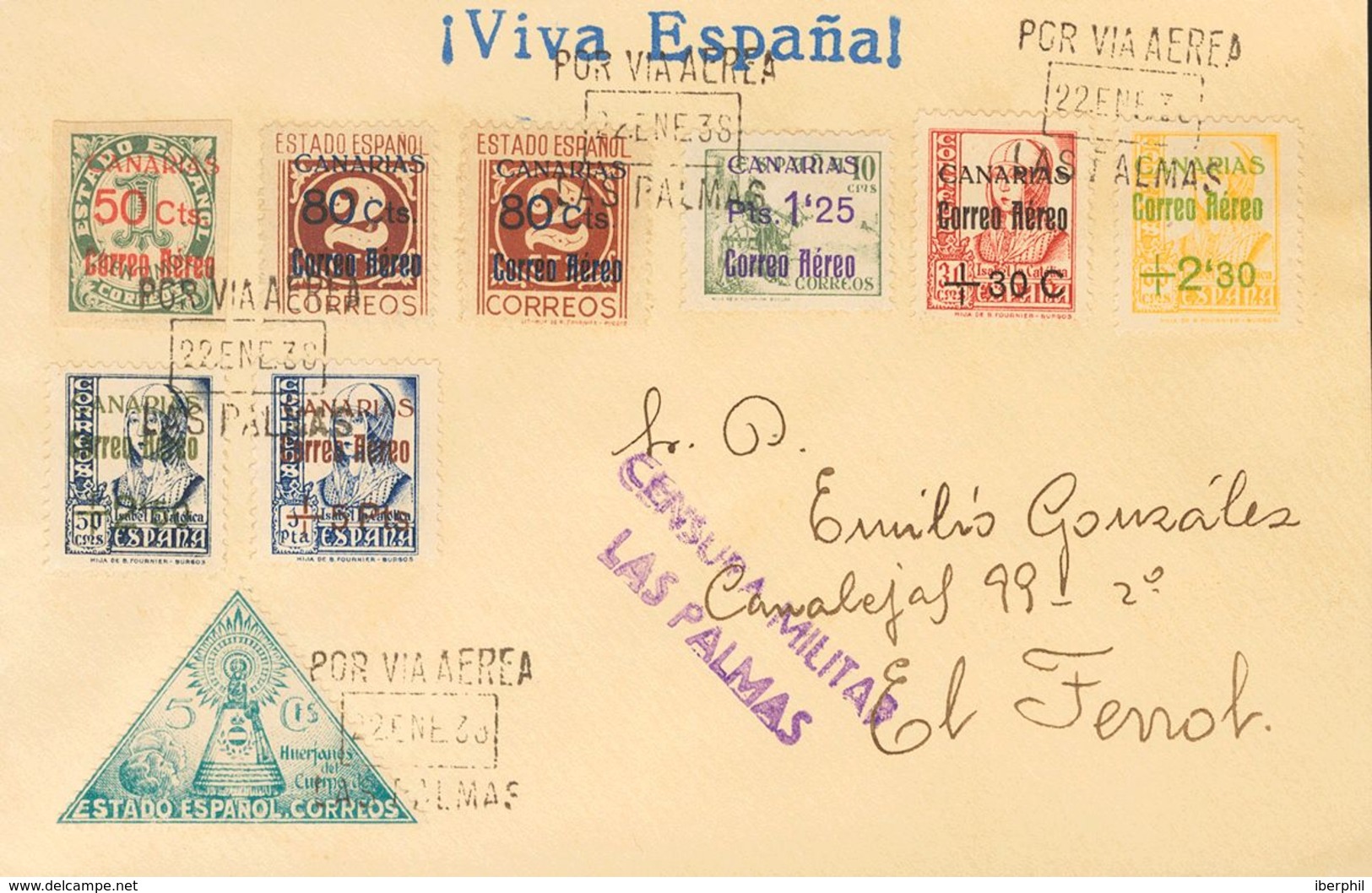1937. Dos Series Completas. LAS PALMAS A EL FERROL. MAGNIFICA. - Other & Unclassified