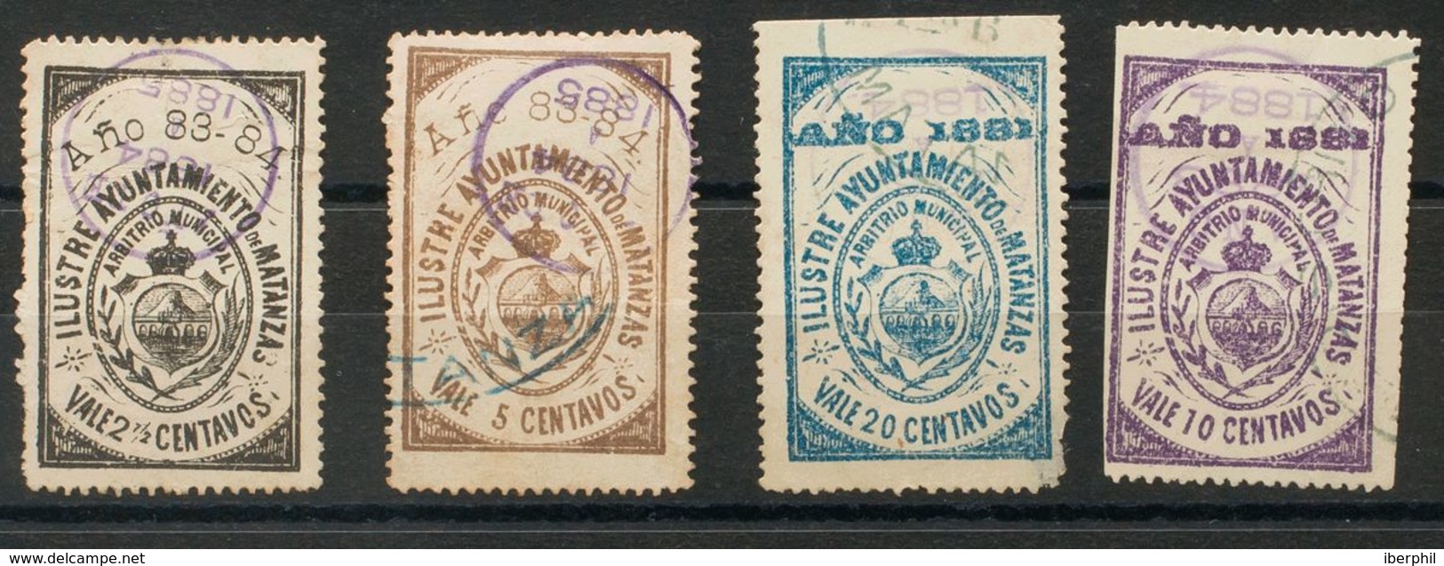 10 Ctvos Violeta Y 20 Ctvos Azul, Sobrecarga AÑO / 1883 / A / 1884, En Violeta Y 2½ Ctvos Negro Y 5 Ctvos Castaño, Sobre - Other & Unclassified