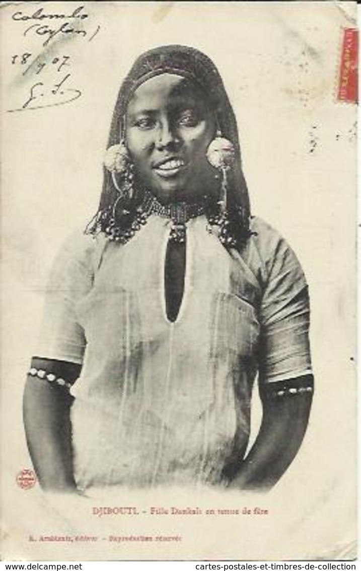 DJIBOUTI , Fille Dankali En Tenue De Fête , 1907 - Djibouti