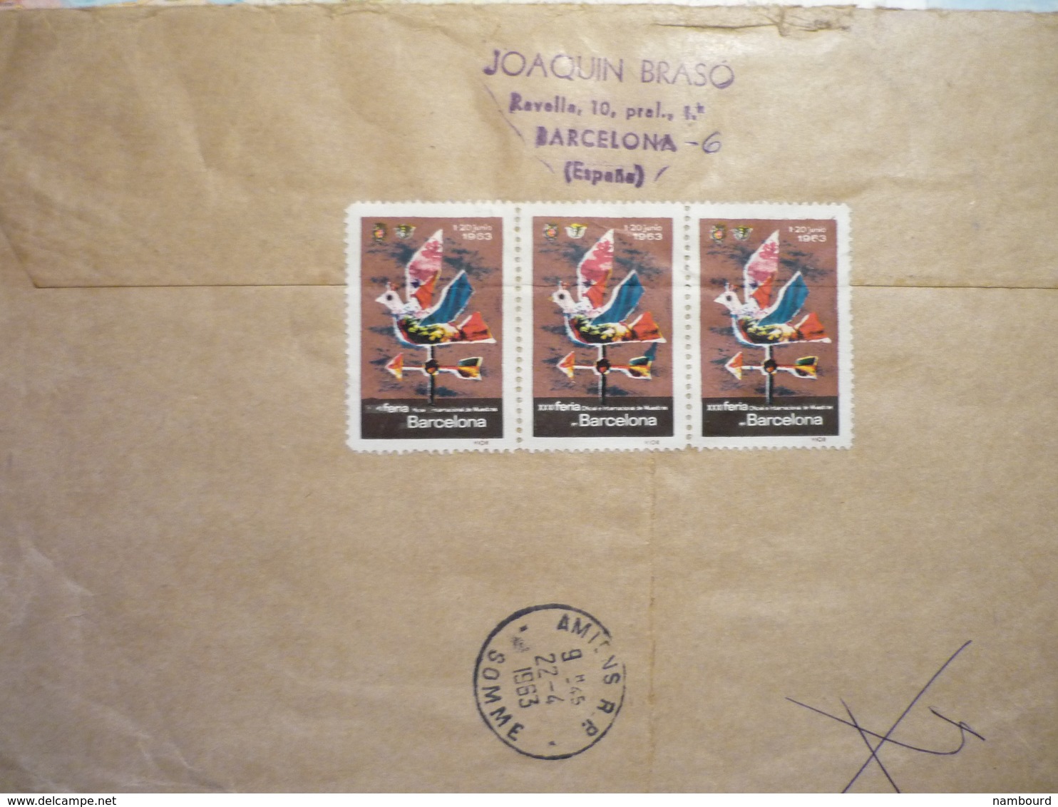 IV Salon Turismo Y Deportes 20/04/1963 Barcelona Sur Série De 10 Timbres - Otros & Sin Clasificación