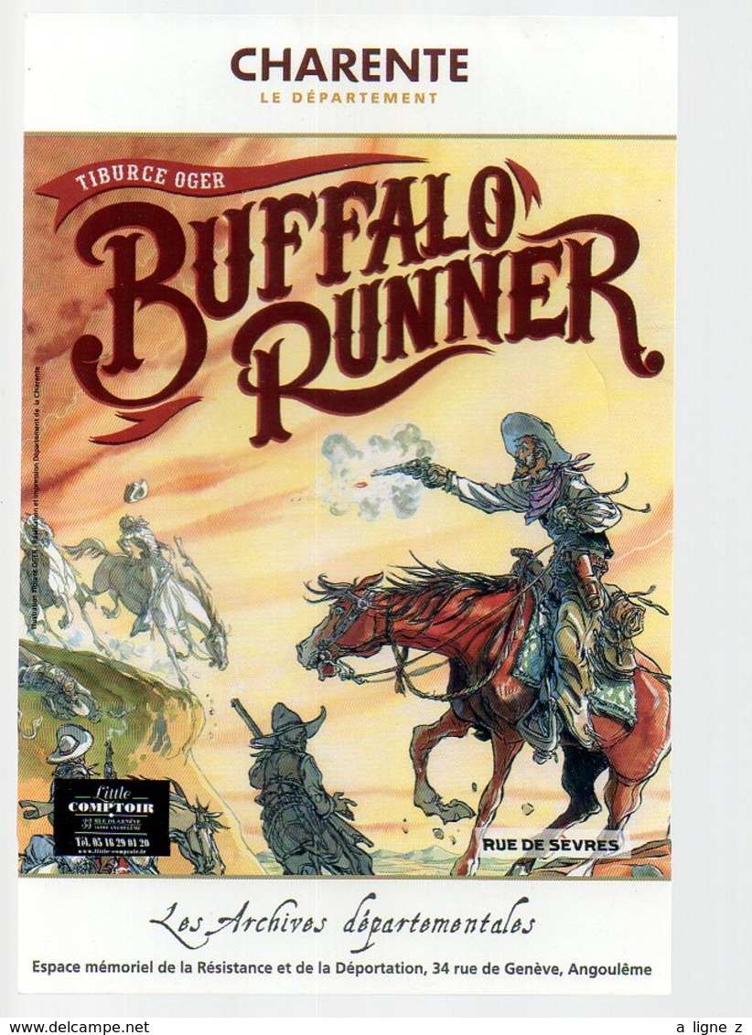 REF 473 : CPM 16 Charente Bande Dessinée Angouleme Tiburce Oger Buffalo Runner - Comicfiguren