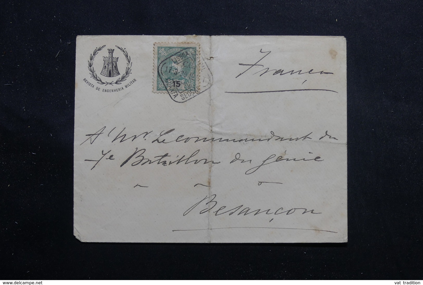 PORTUGAL - Enveloppe à Entête De Lisbonne Pour La France En 1899, Affranchissement Plaisant - L 56132 - Cartas & Documentos