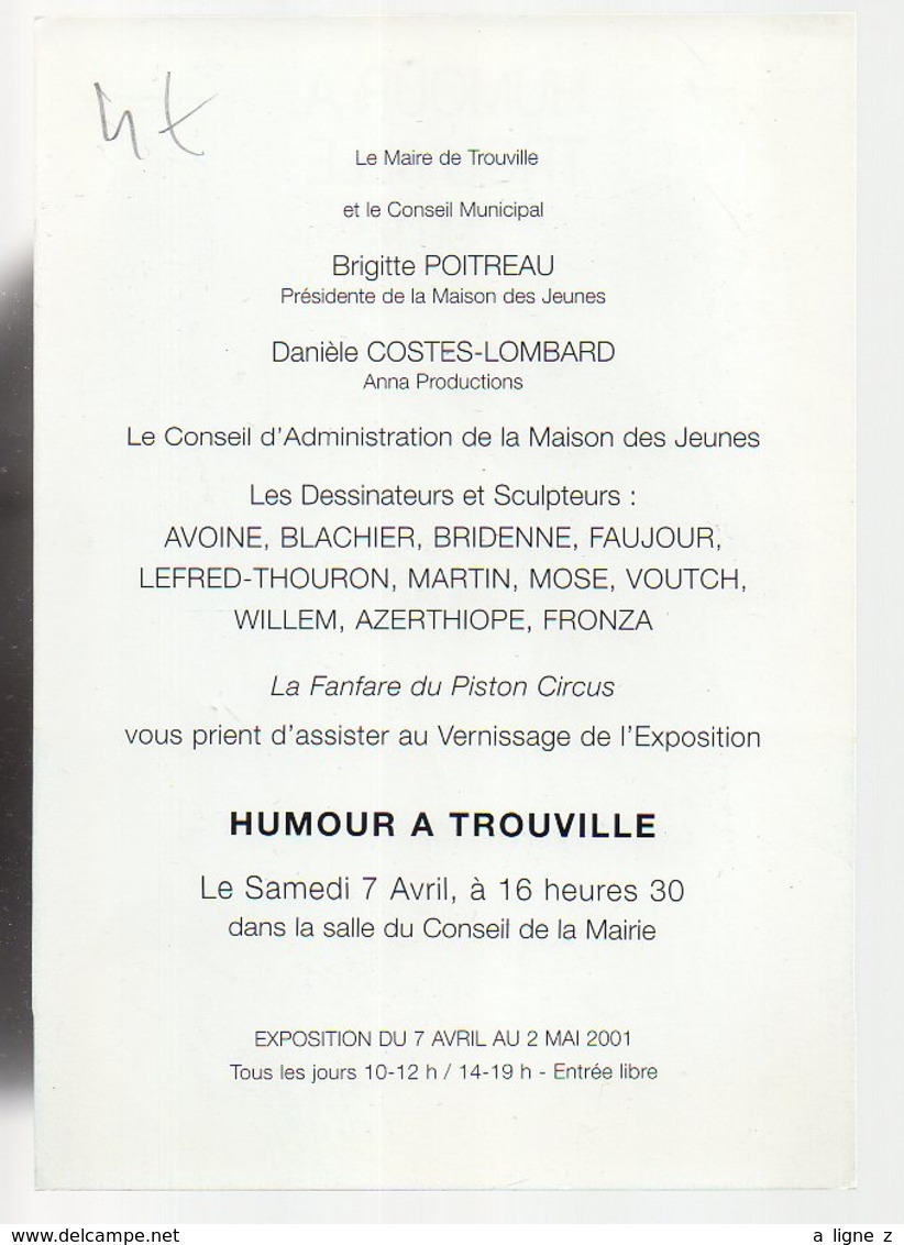 REF 473 : CPM Carton Vernissage SAVIGNAC TROUVILLE Humour à 2001 - Savignac