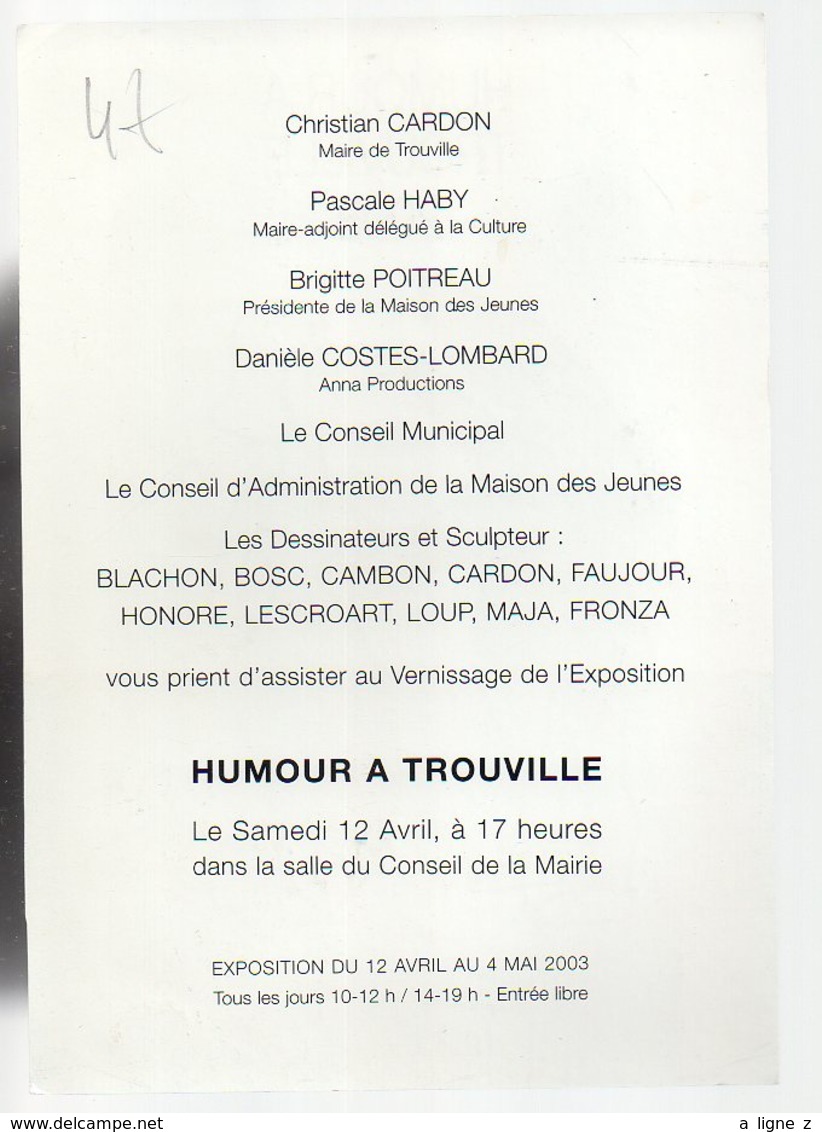 REF 473 : CPM Carton Vernissage SAVIGNAC TROUVILLE Humour à 2003 - Savignac