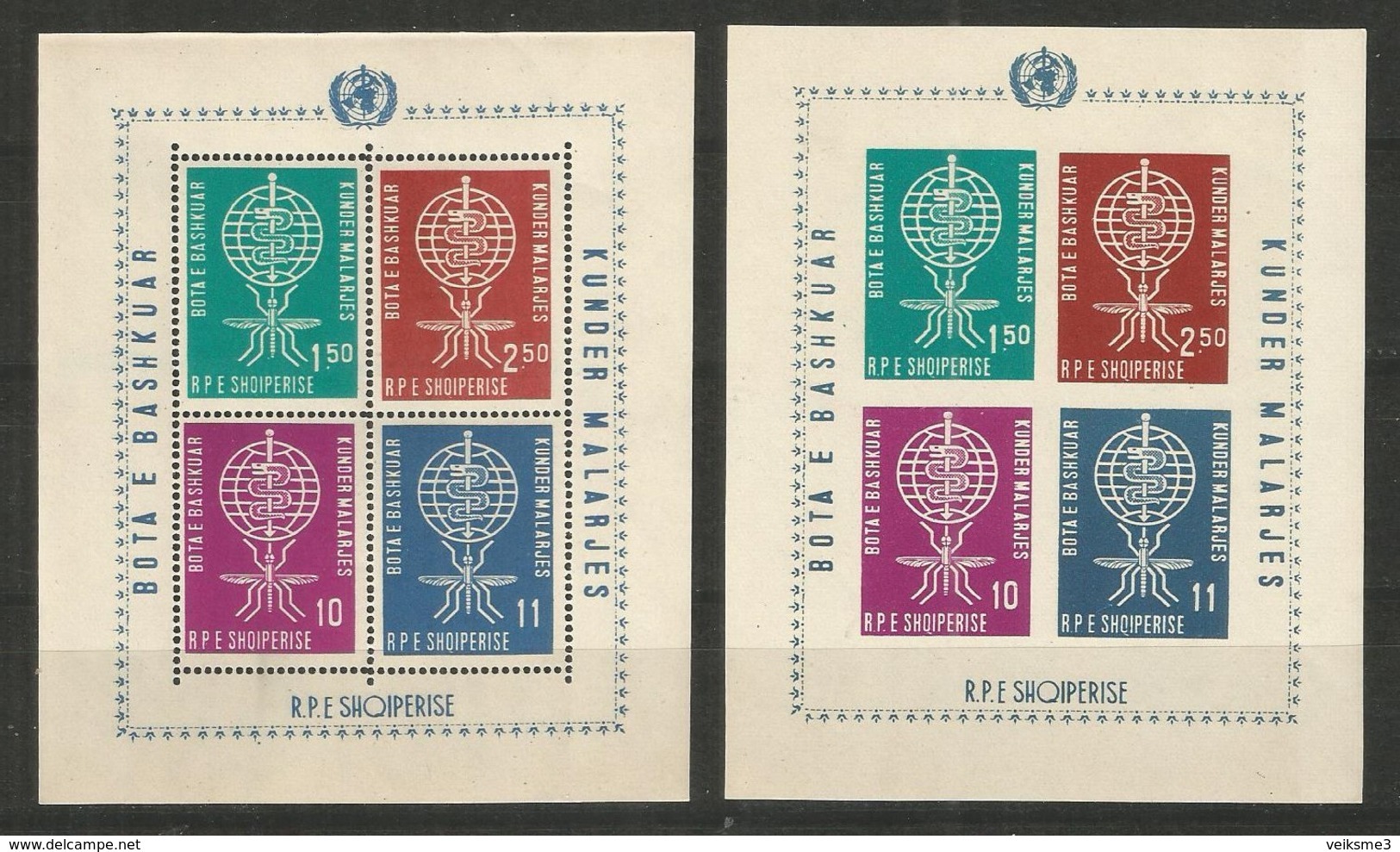 ALBANIA - MNH - Health - Medicine - Malaria - Perf. + Imperf. - Medicina