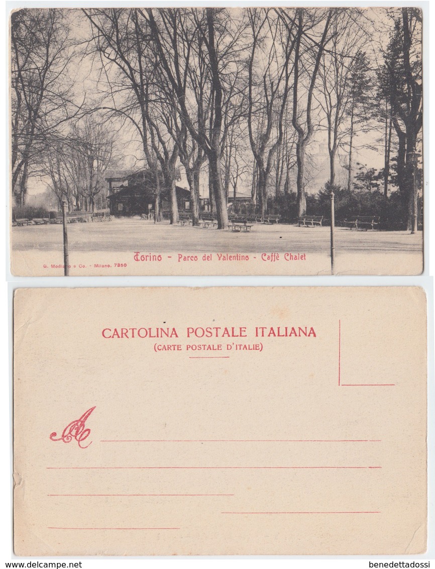 Torino - Parco Del Valentino - Caffè Chalet, Ante 1906 - Parks & Gärten