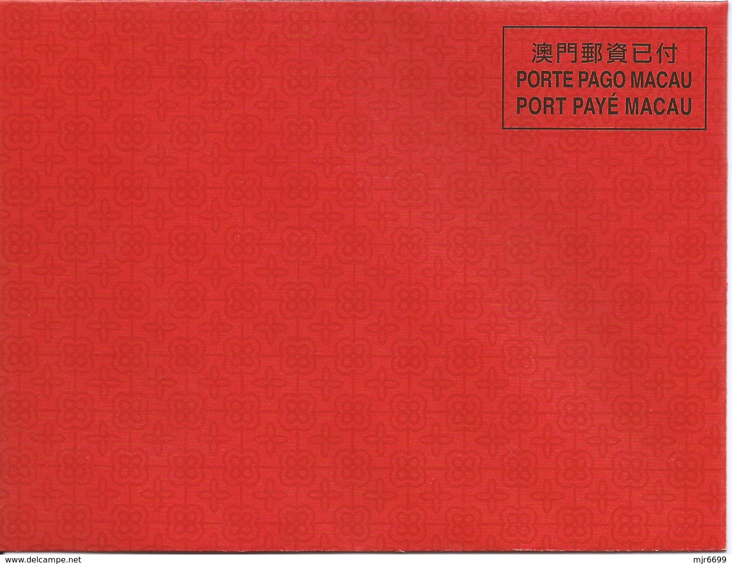 MACAU 2020 LUNAR YEAR OF THE RAT GREETING CARD & POSTAGE PAID COVER - Interi Postali