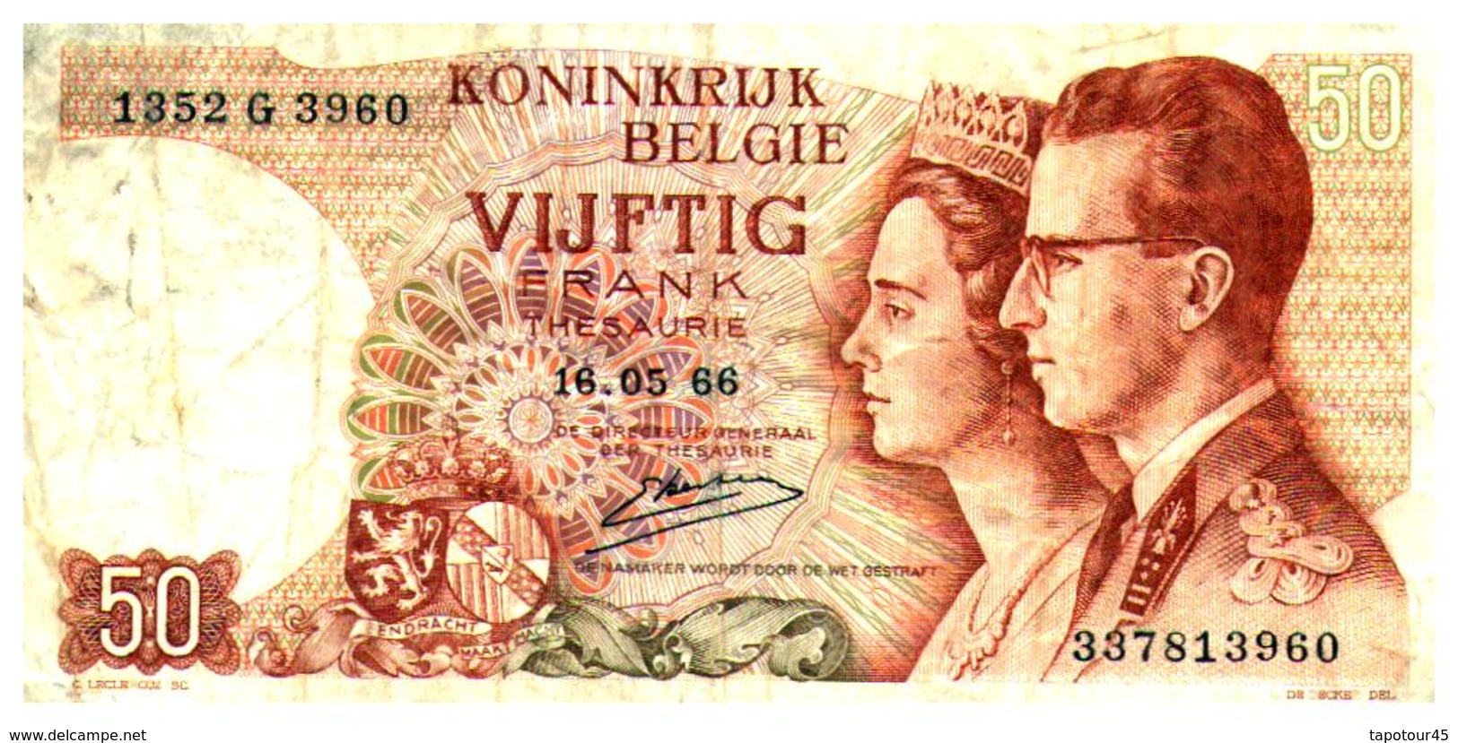 Billet >  Belgique >  50 Francs 1966 - Andere & Zonder Classificatie