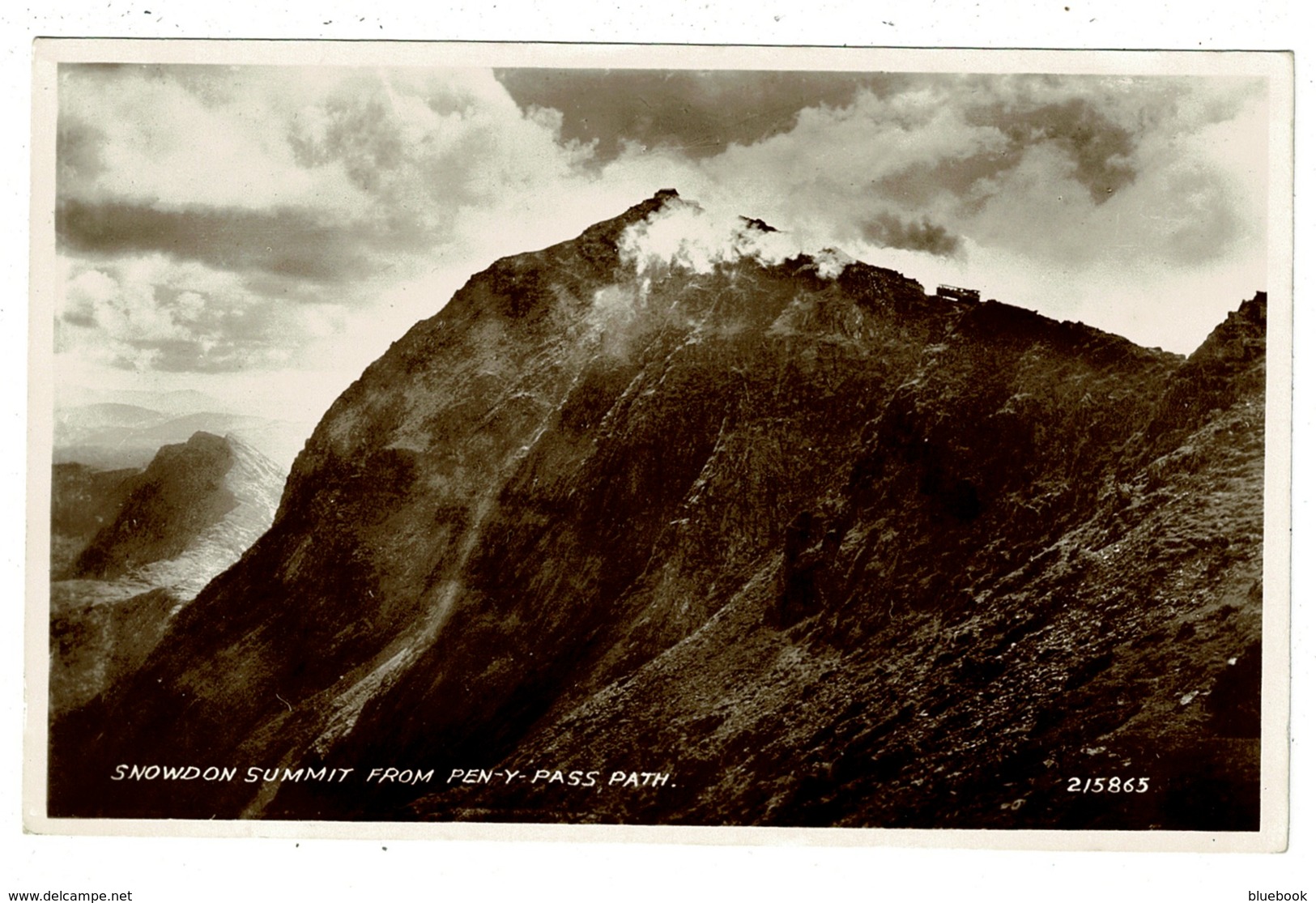 Ref 1348 - KEVIII Real Photo Postcard - Snowdon Summit With Special Cachet - Wales - Lettres & Documents