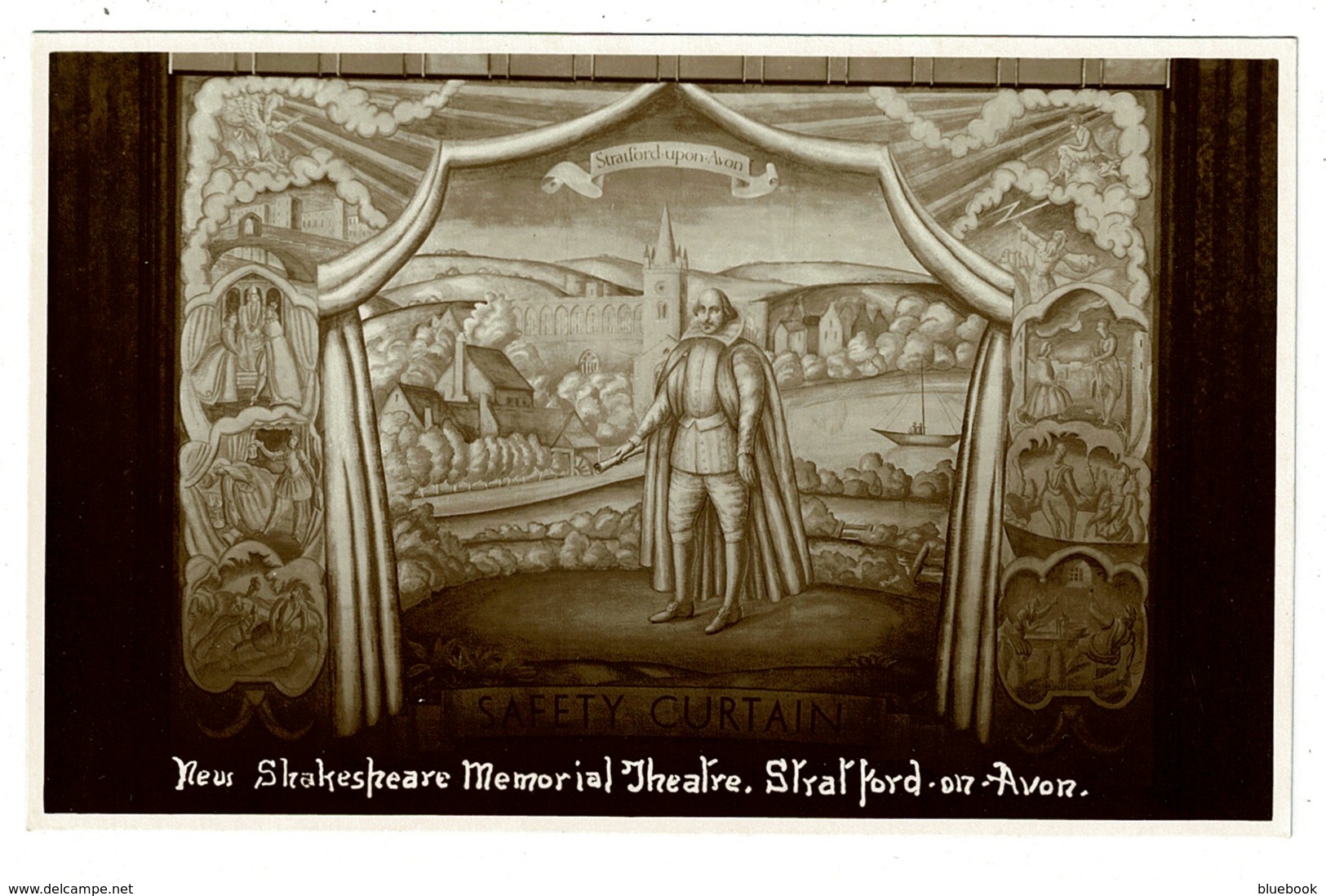 Ref 1348 - Early Real Photo Postcard - New Shakespeare Memorial Theatre Stratford-on-Avon - Stratford Upon Avon