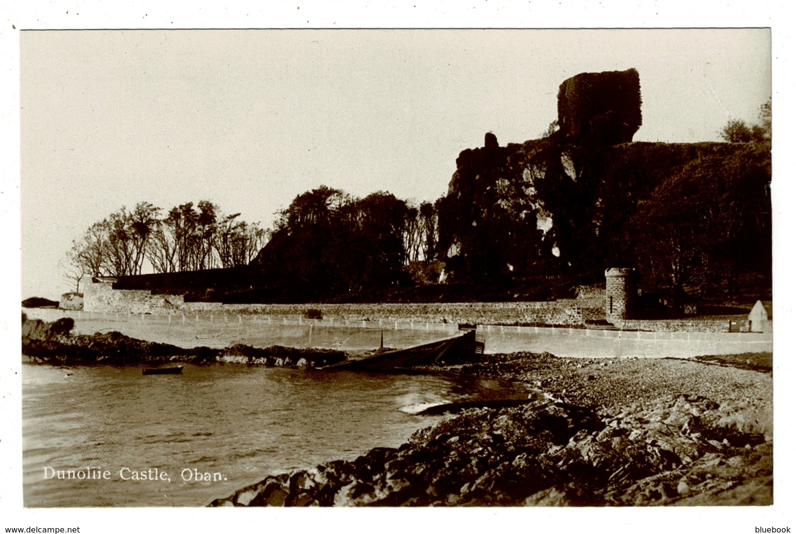 Ref 1348 - Early Real Photo Postcard - Dunollie Castle - Oban Argyll & Bute - Scotland - Argyllshire