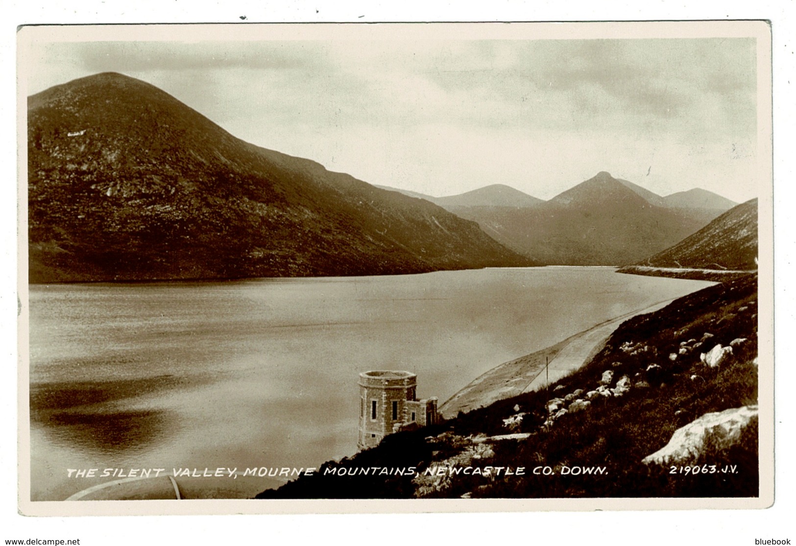 Ref 1349 - 1934 Real Photo Postcard - The Silent Valley Mourne Mountains Newcastle - County Down Ireland - Down