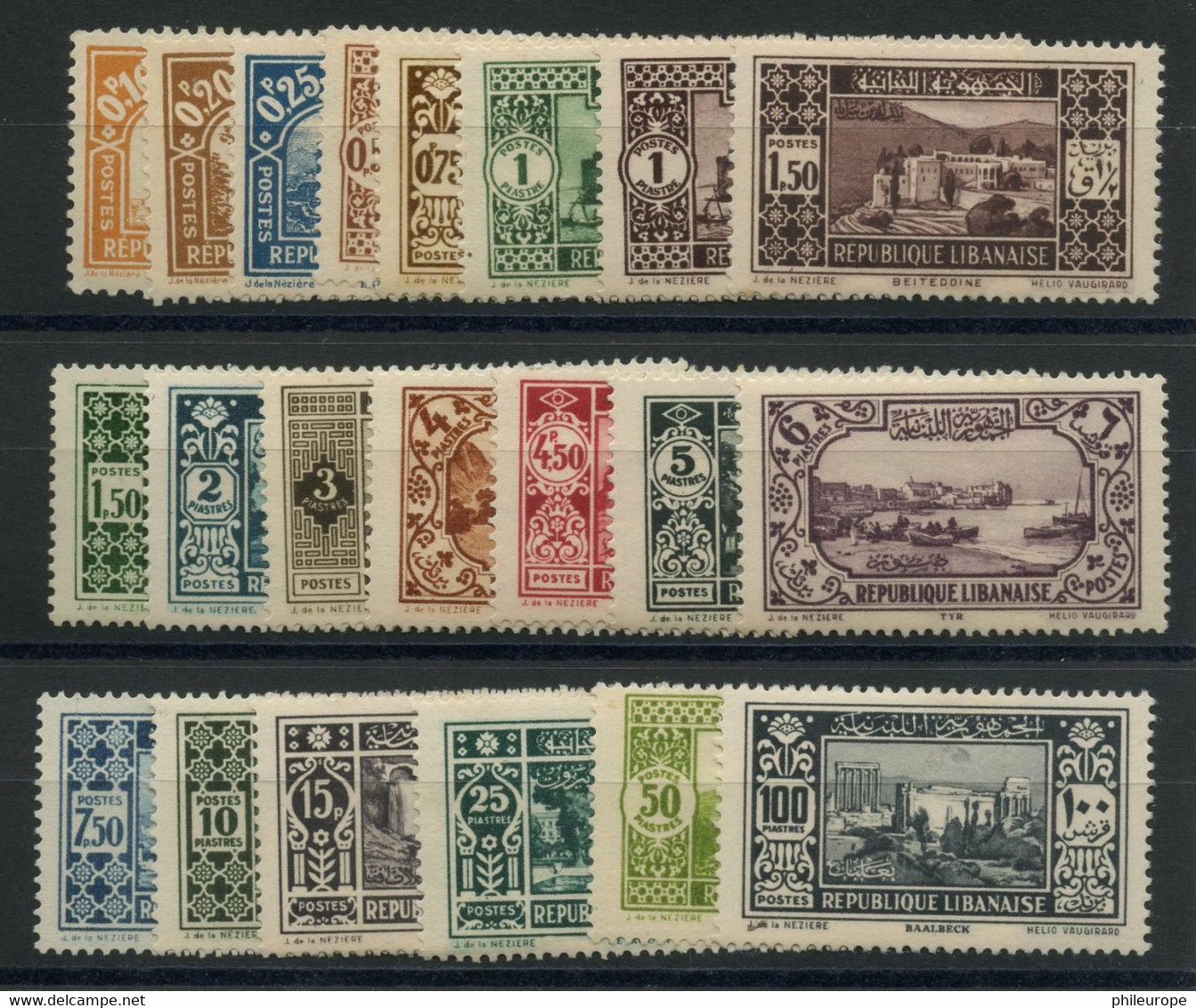 Grand Liban (1930) N 128 A 148 (charniere) - Unused Stamps